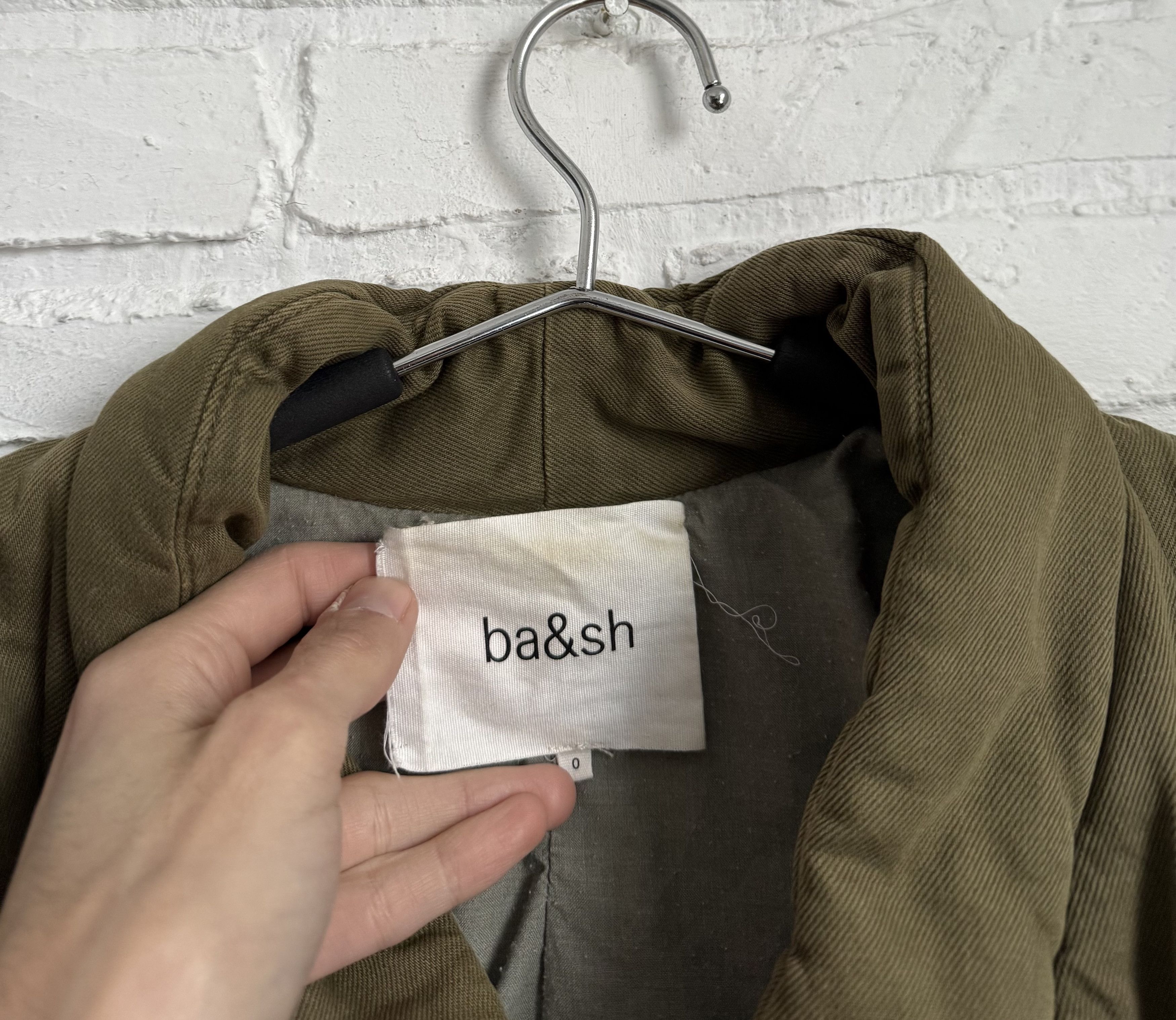 ba&sh Ba&sh quilted denim Caly green jacket Size S / US 4 / IT 40 - 5 Thumbnail