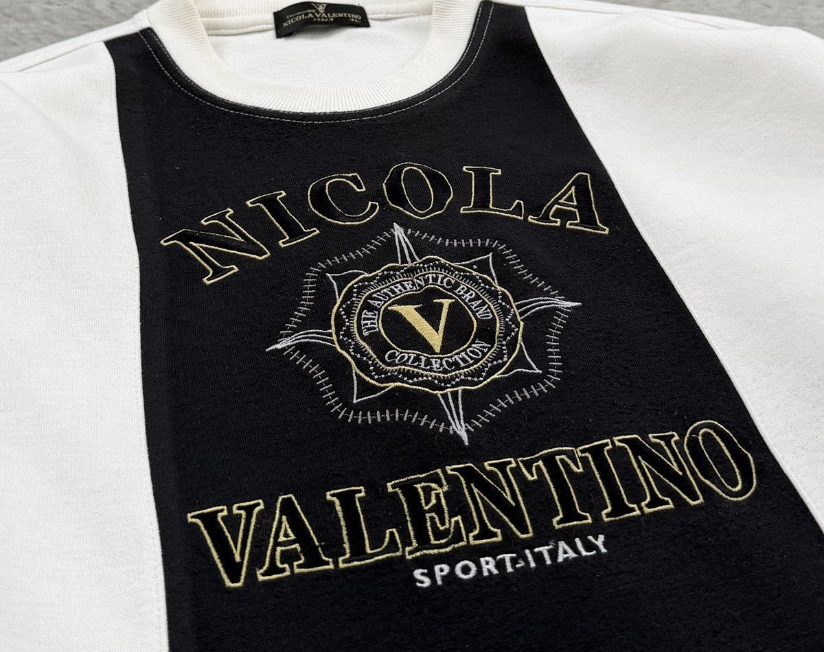Valentino VTG Nicola Valentino Embroidered Logo Colorblock Crewneck Size US L / EU 52-54 / 3 - 5 Thumbnail