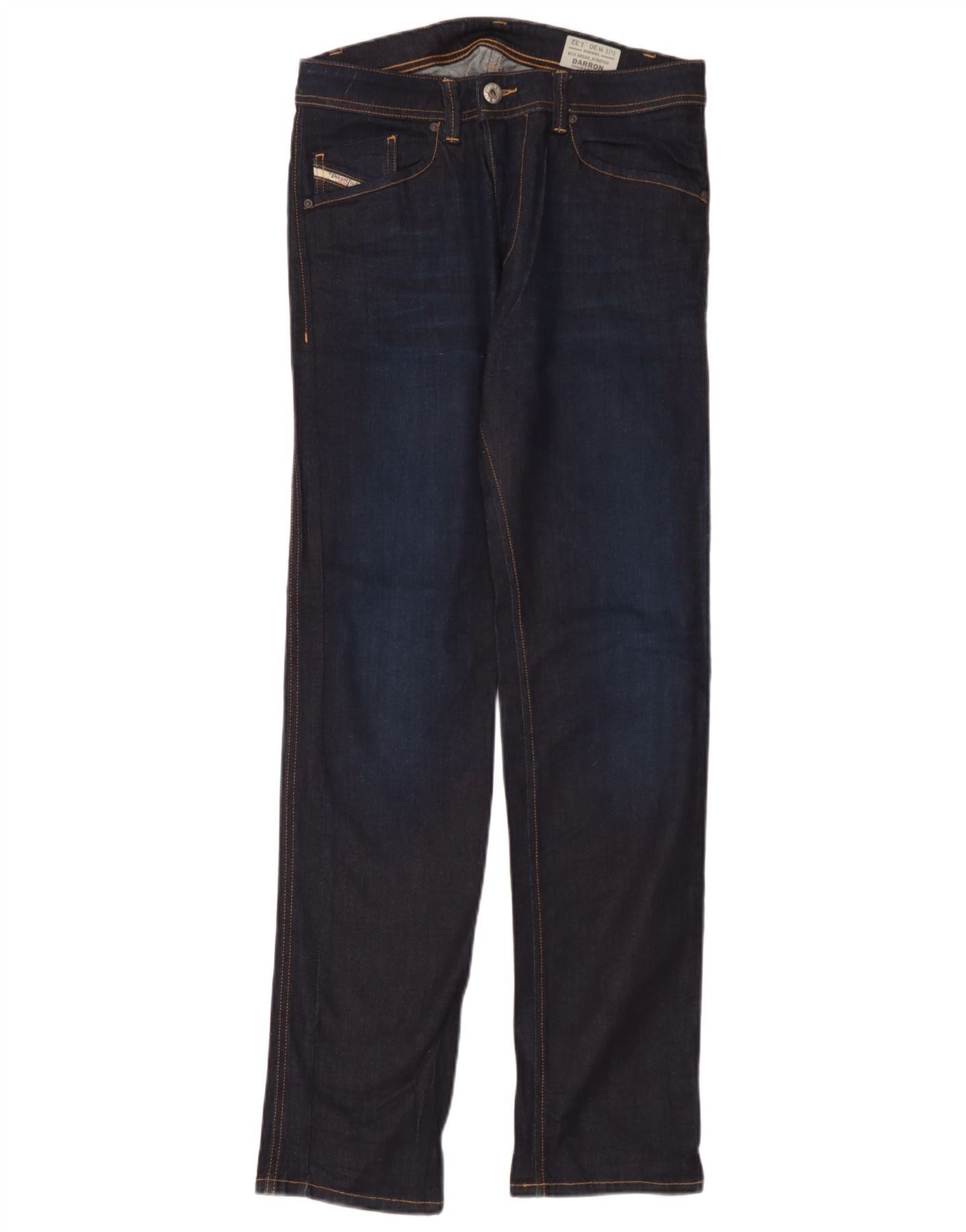 Diesel Womens Darron Regular Slim Tapered Jeans W30 L32 Navy Blue C Size 42" / US 20 - 1 Thumbnail