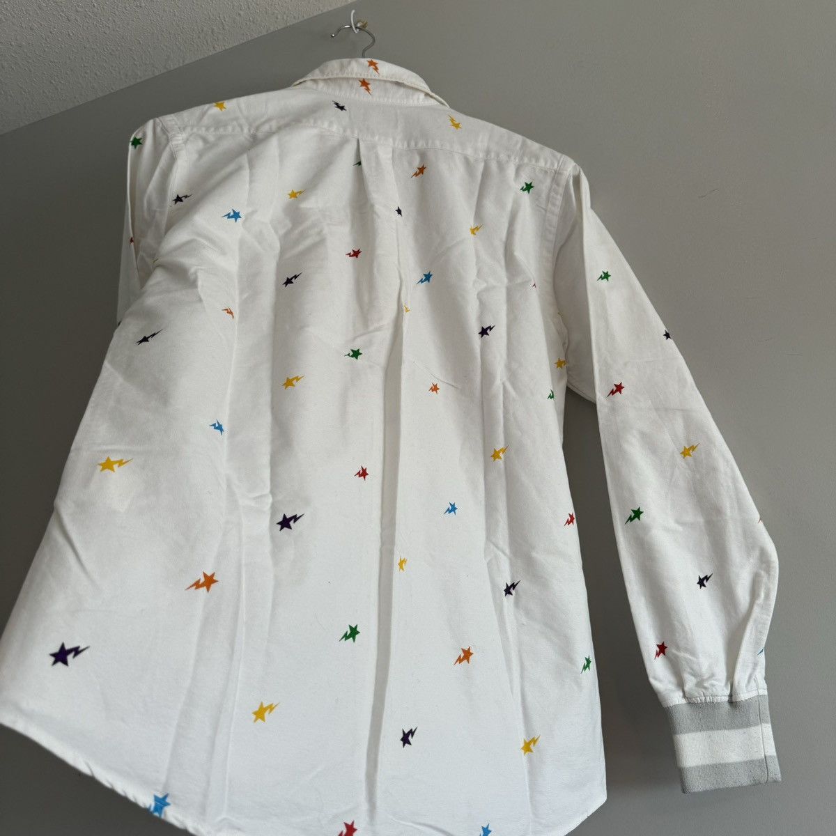 Bape OG Multicolor Star Pattern Long Sleeve Button Up Shirt Size US M / EU 48-50 / 2 - 9 Thumbnail