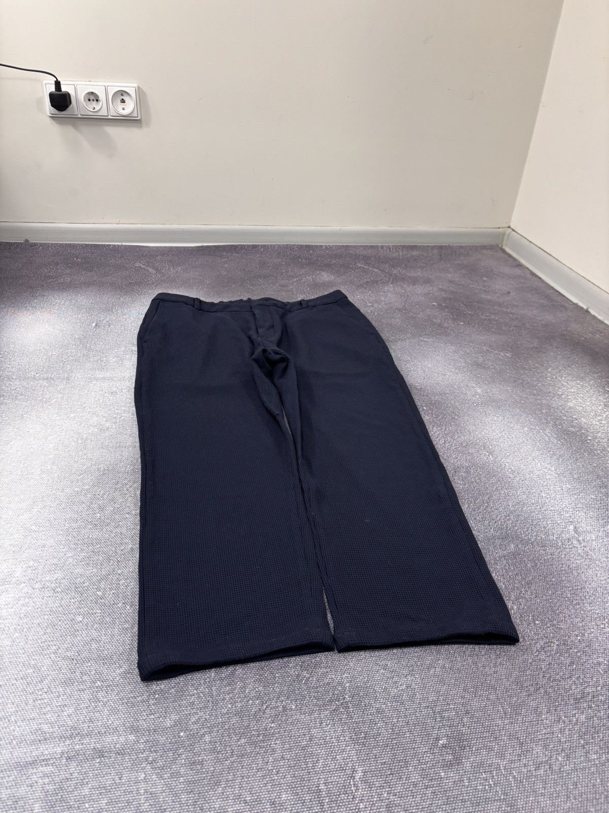 Emporio Armani Emporio Armani Men’s Textured Navy Blue Elastic Waist Pants Size US 36 / EU 52 - 3 Thumbnail