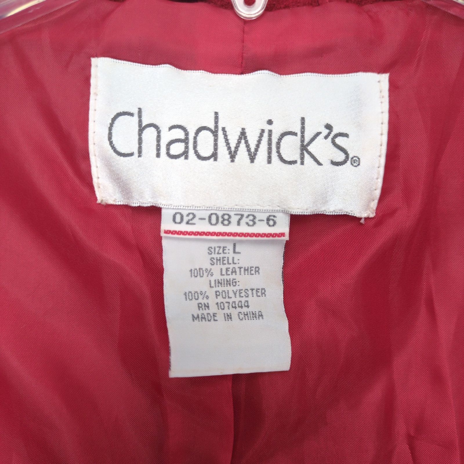 Vintage Chadwick's Women's L Red Suede Leather Full Zip Jacket Size L / US 10 / IT 46 - 4 Thumbnail