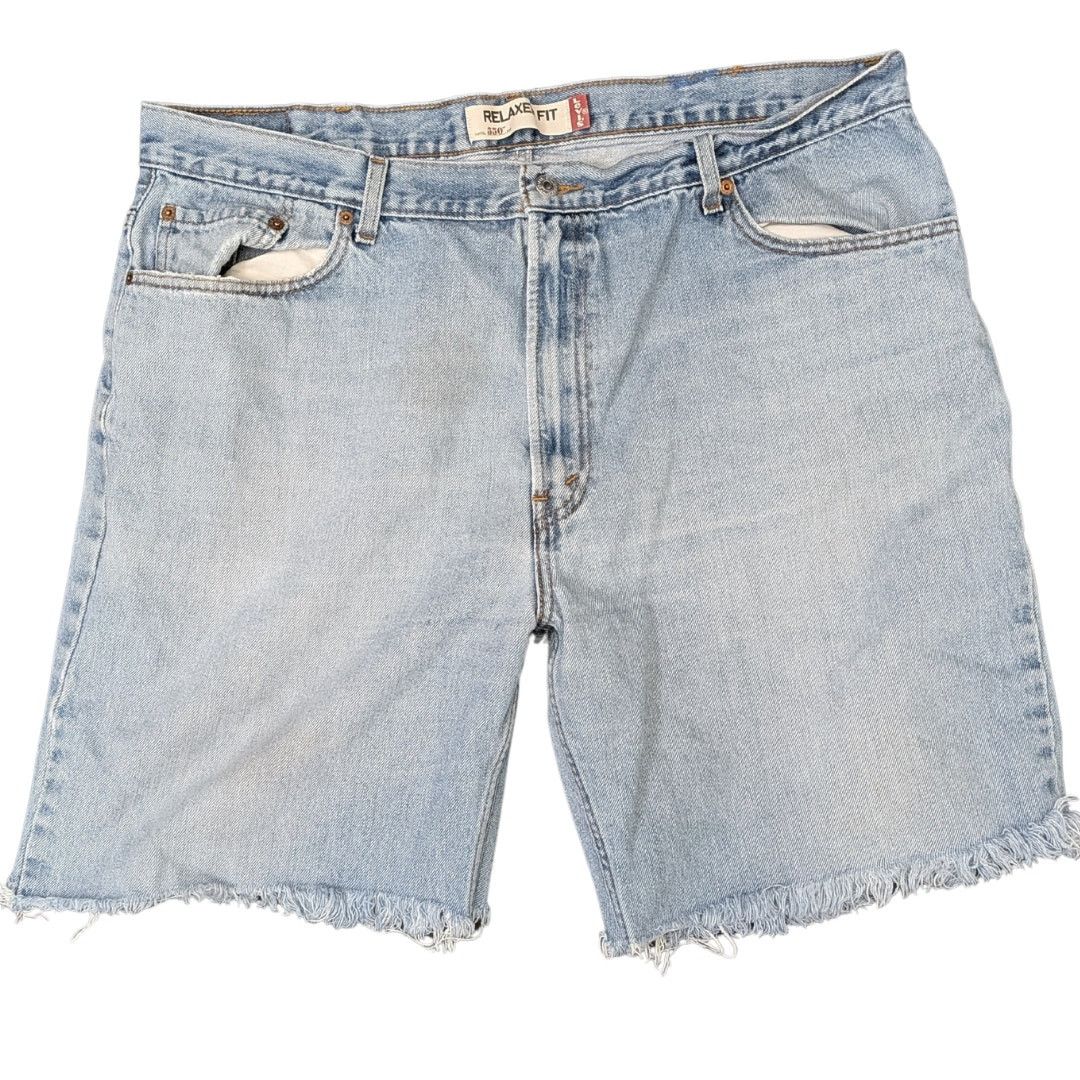 Levi's Levi's 505 Relaxed Fit Grunge Cut-off Denim Shorts | 40" Size US 40 / EU 56 - 1 Thumbnail