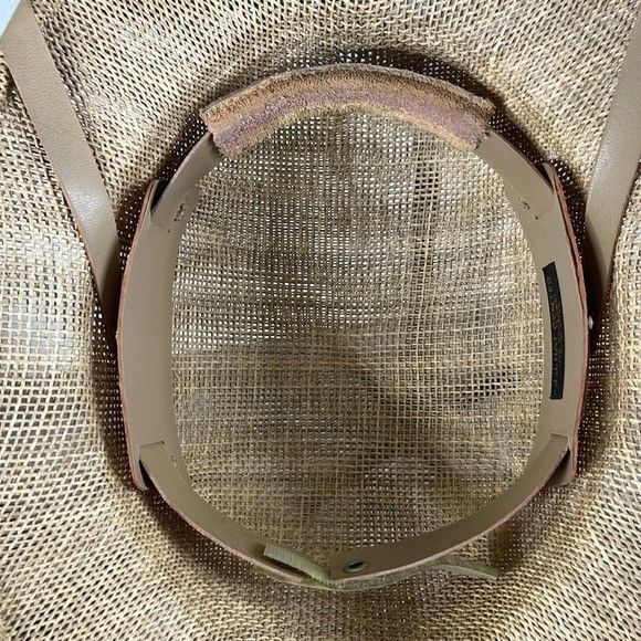 Vintage JJ Hat Center Safari Adjustable Tan Woven Brimmed Hat Size ONE SIZE - 6 Thumbnail