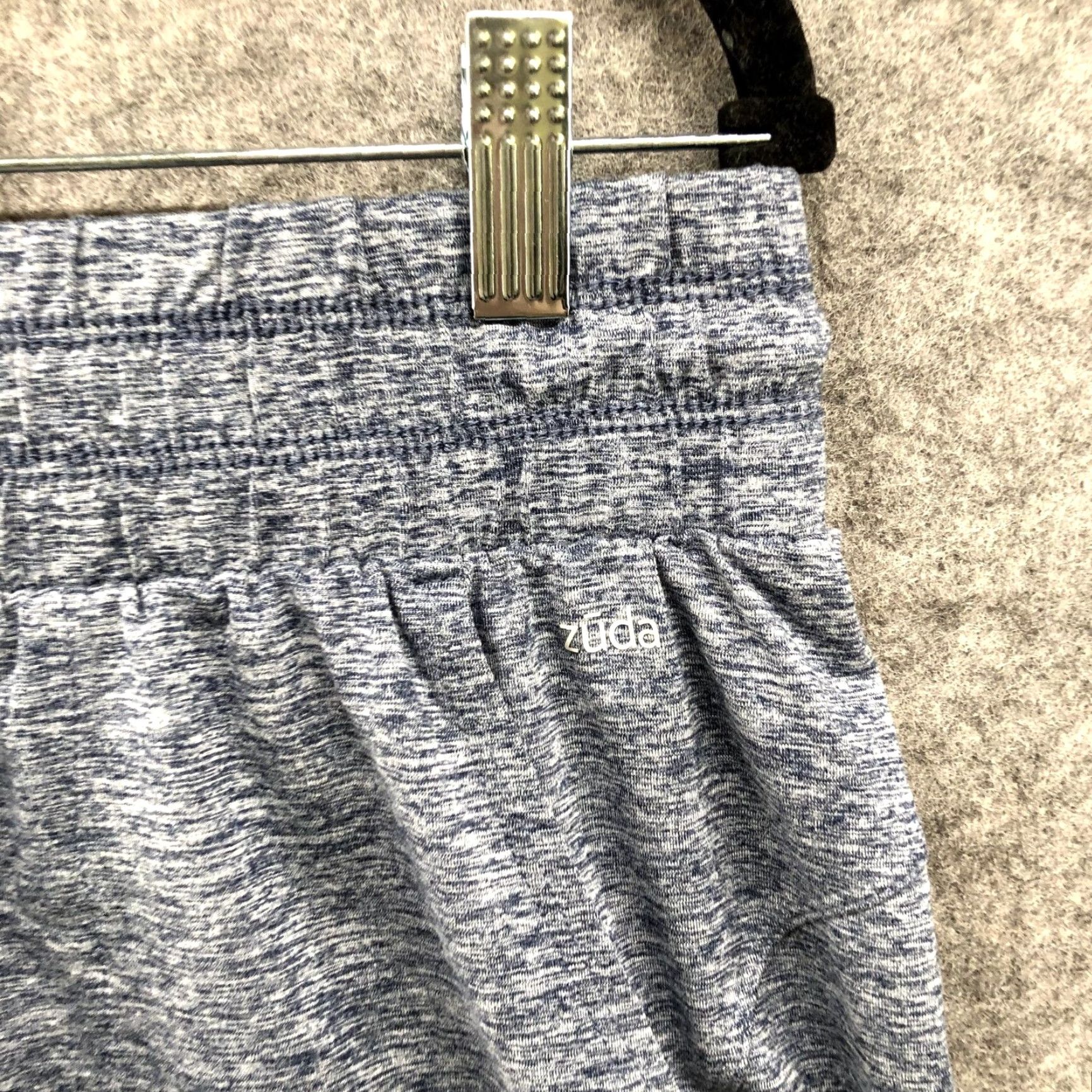 Vintage Zuda Active Shorts Mens M Blue Heather 7.5'' Inseam Running Gym Lounge Athletic Moisture Wicking -- Size US 31 - 3 Thumbnail