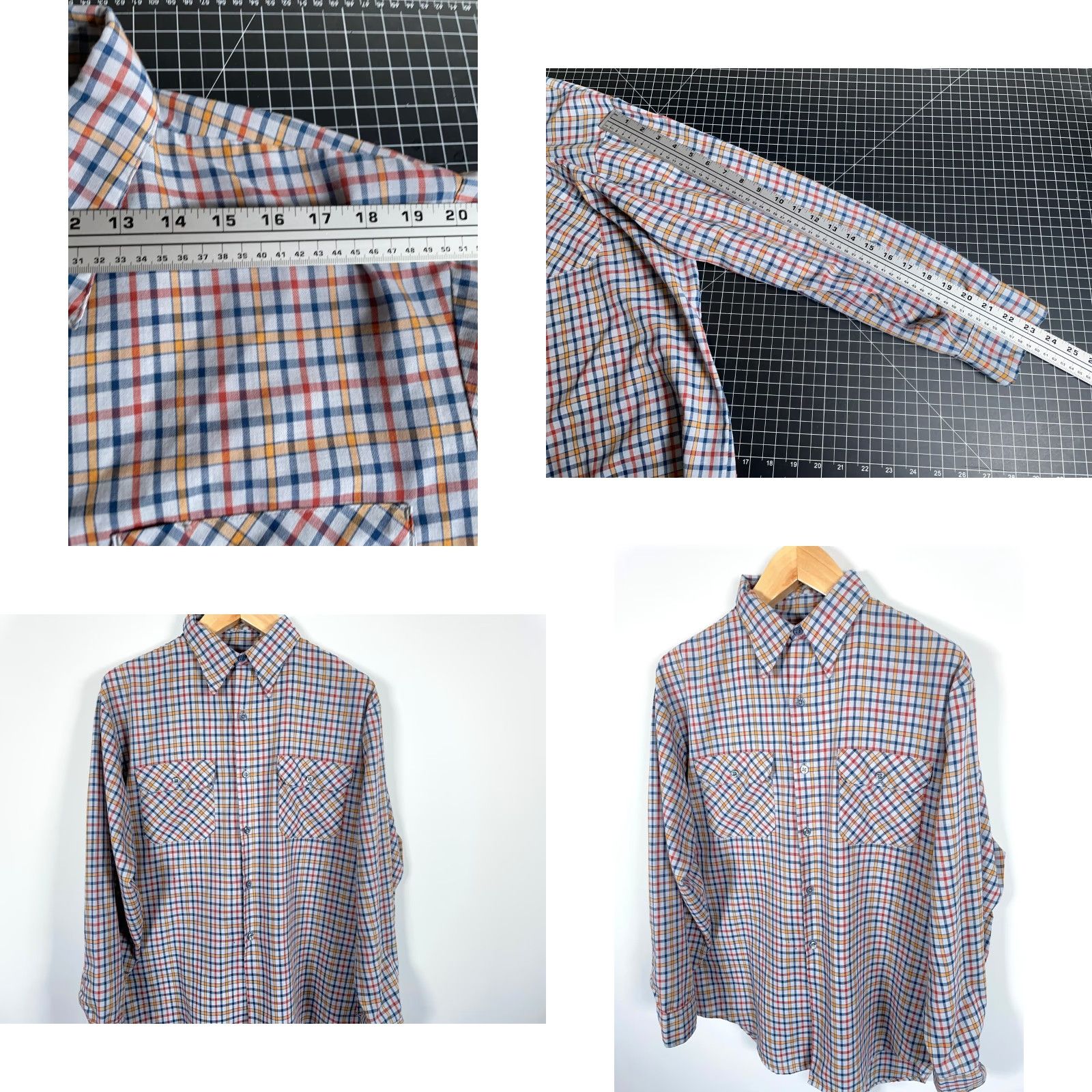 Vintage VINTAGE Big Mac Shirt Plaid Button-Up 70s XL Men Lightweight Cotton-Blend Flannel Gray Blue Size US XL / EU 56 / 4 - 8 Thumbnail