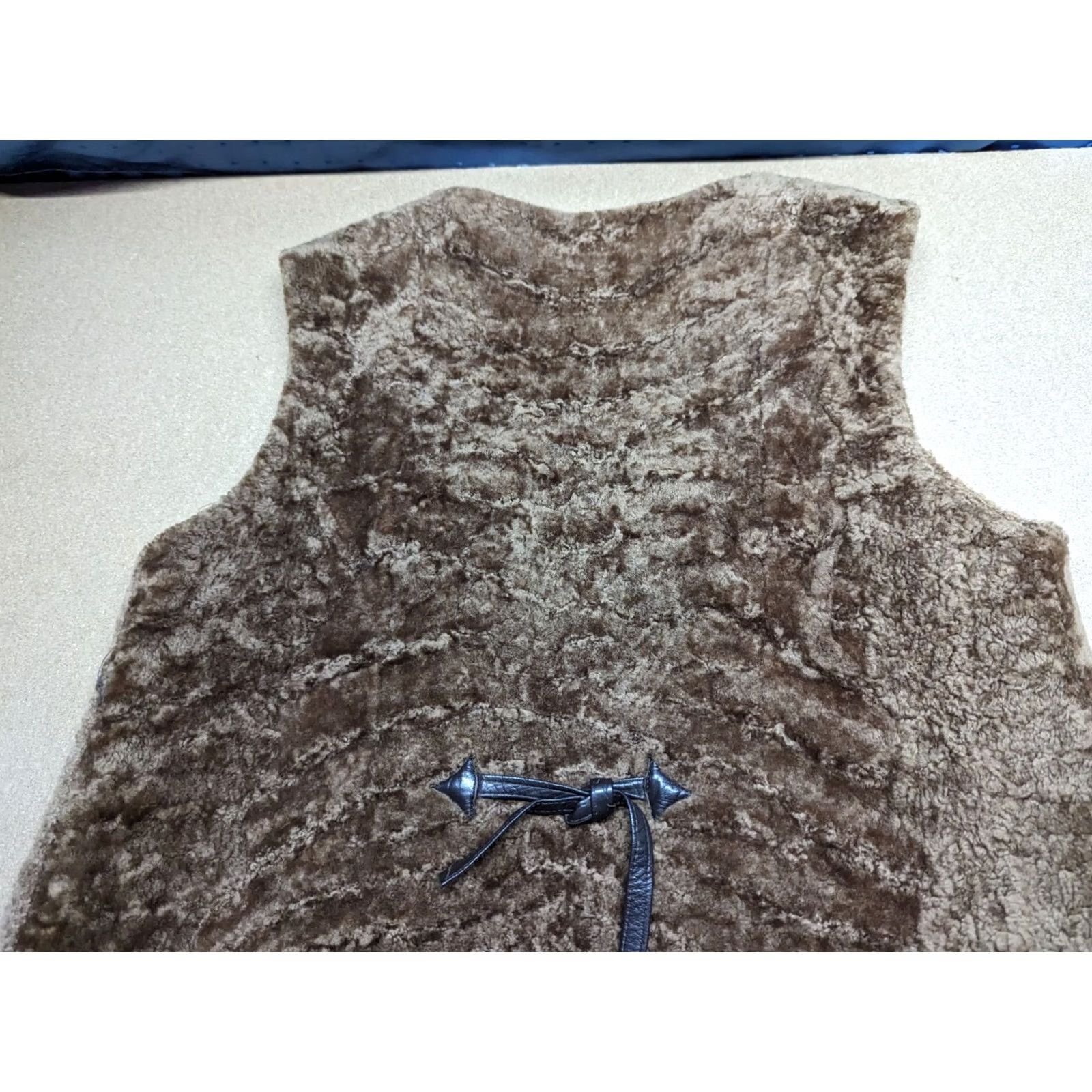 KARA VINTAGE Kara Trutnov Womens Vest L Faux Fur Khaki Brown Vest Women Casual Ladies 90s 0 Size L / US 10 / IT 46 - 3 Thumbnail