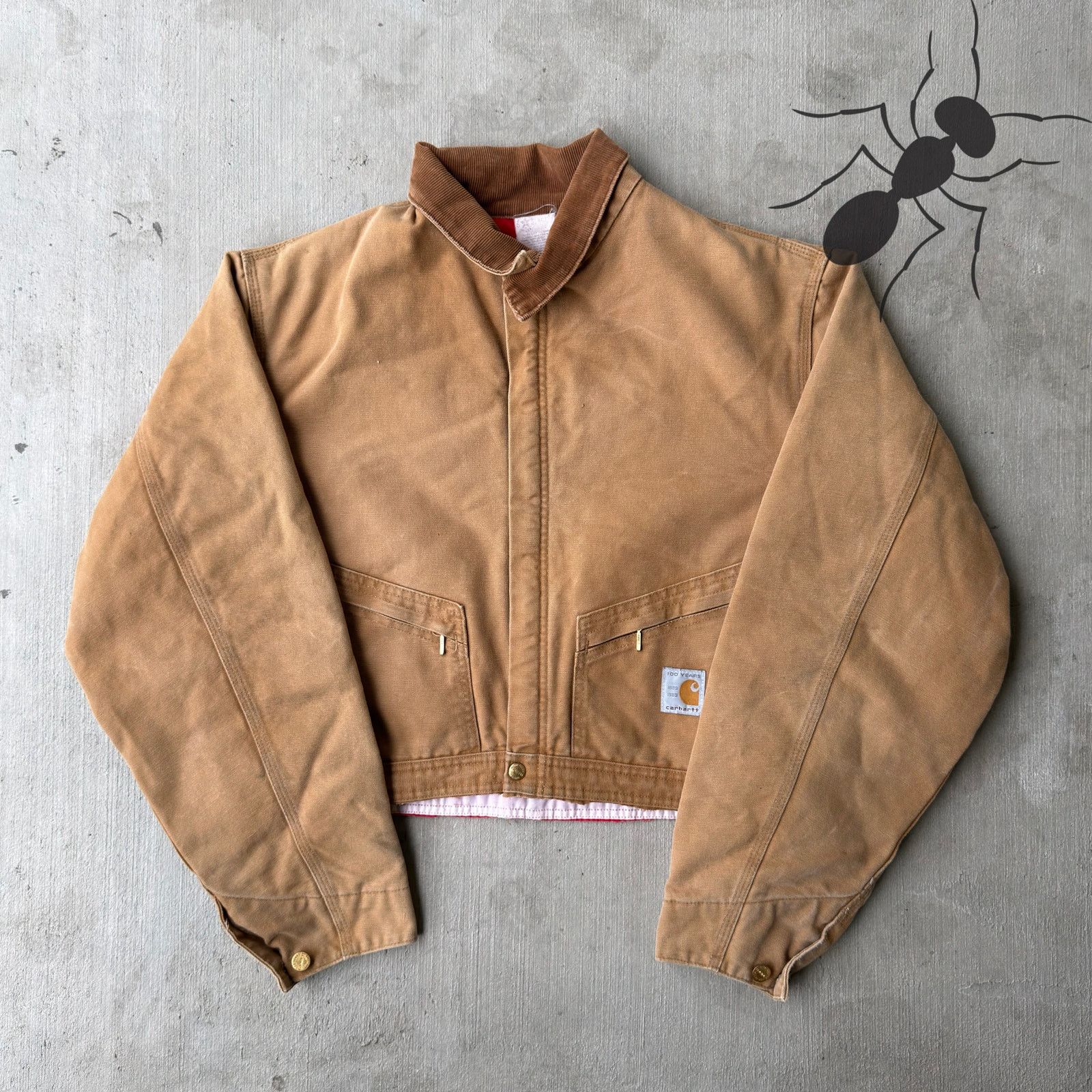 Carhartt × Vintage Carhartt brown cropped Detroit style work wear jacket Size US L / EU 52-54 / 3 - 1 Thumbnail