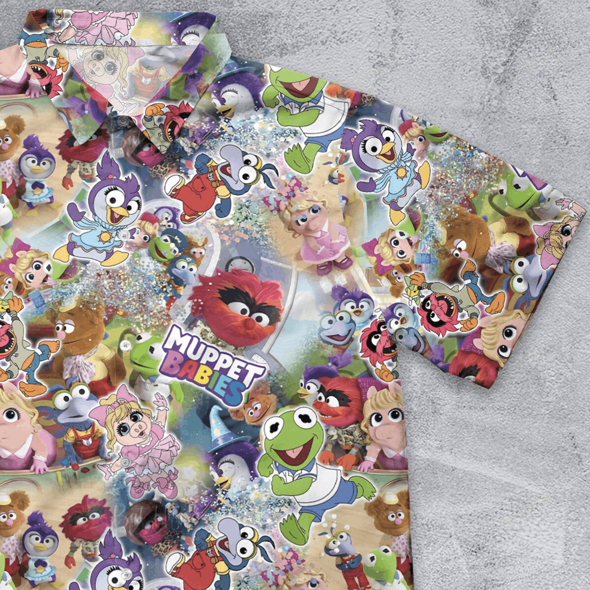 The Unbranded Brand Muppet Babies Pattern Button Down Shirt Size US M / EU 48-50 / 2 - 1 Thumbnail