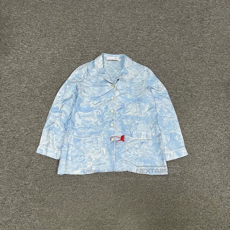 Dior Dior Show style zoo mulberry silk shirt Size XS / US 0-2 / IT 36-38 - 1 Thumbnail