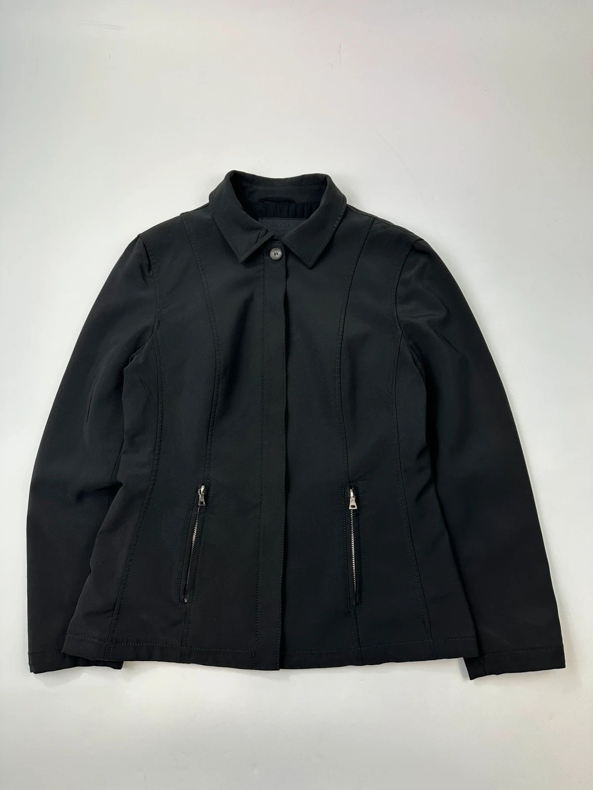 Prada Prada Milano SS1997 Black Nylon Tailored Jacket Size M / US 6-8 / IT 42-44 - 1 Thumbnail