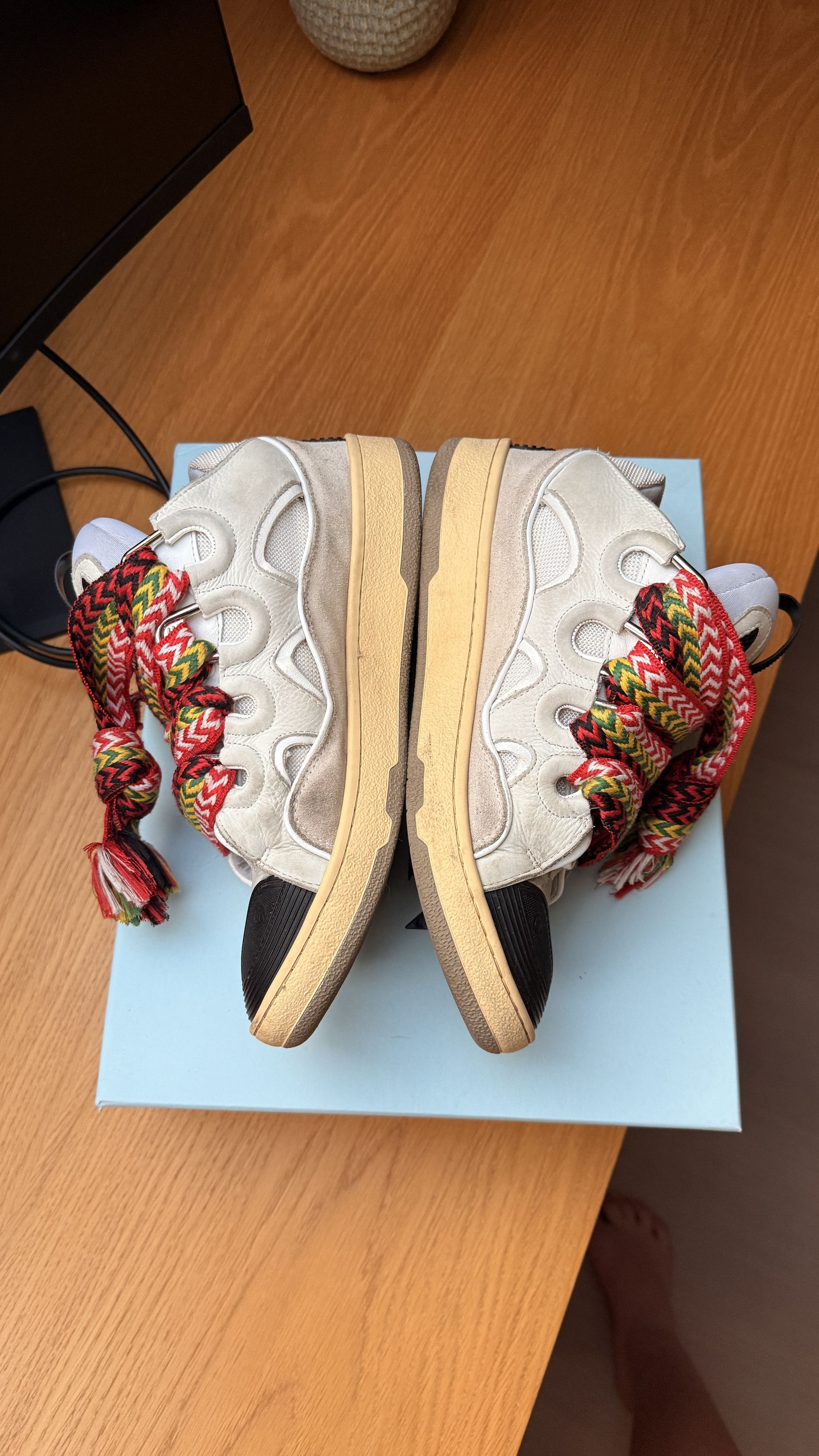 Lanvin Lanvin Curb low top White Leather Sneaker Size US 10 / EU 43 - 3 Thumbnail