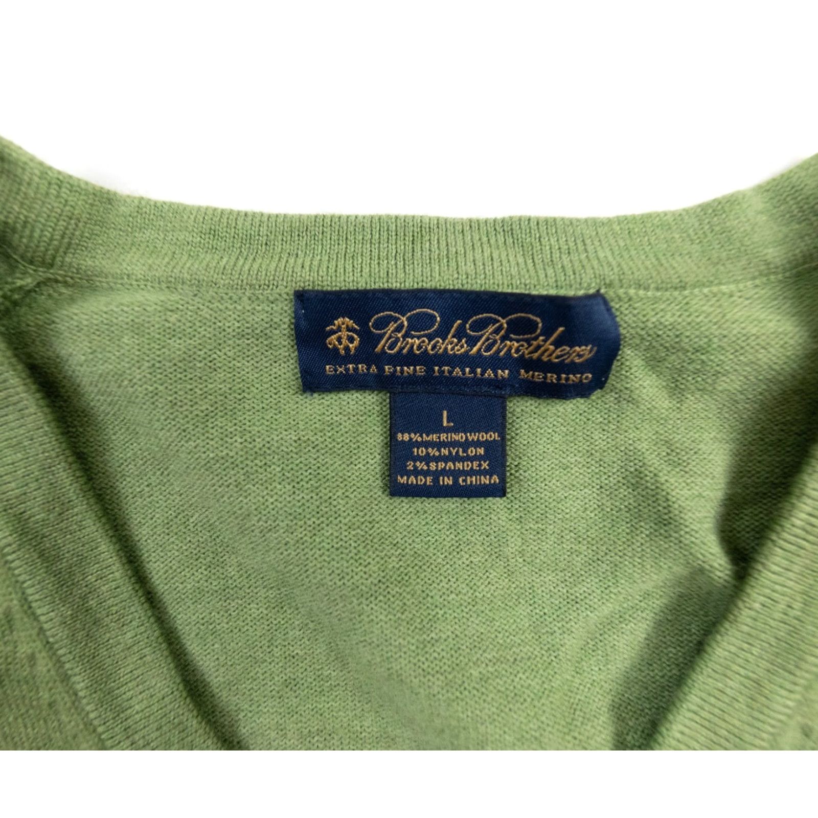 Brooks Brothers Brooks Brothers Men's V-Neck Sweater Merino Wool Blend Gray Large Pullover Size US L / EU 52-54 / 3 - 5 Thumbnail