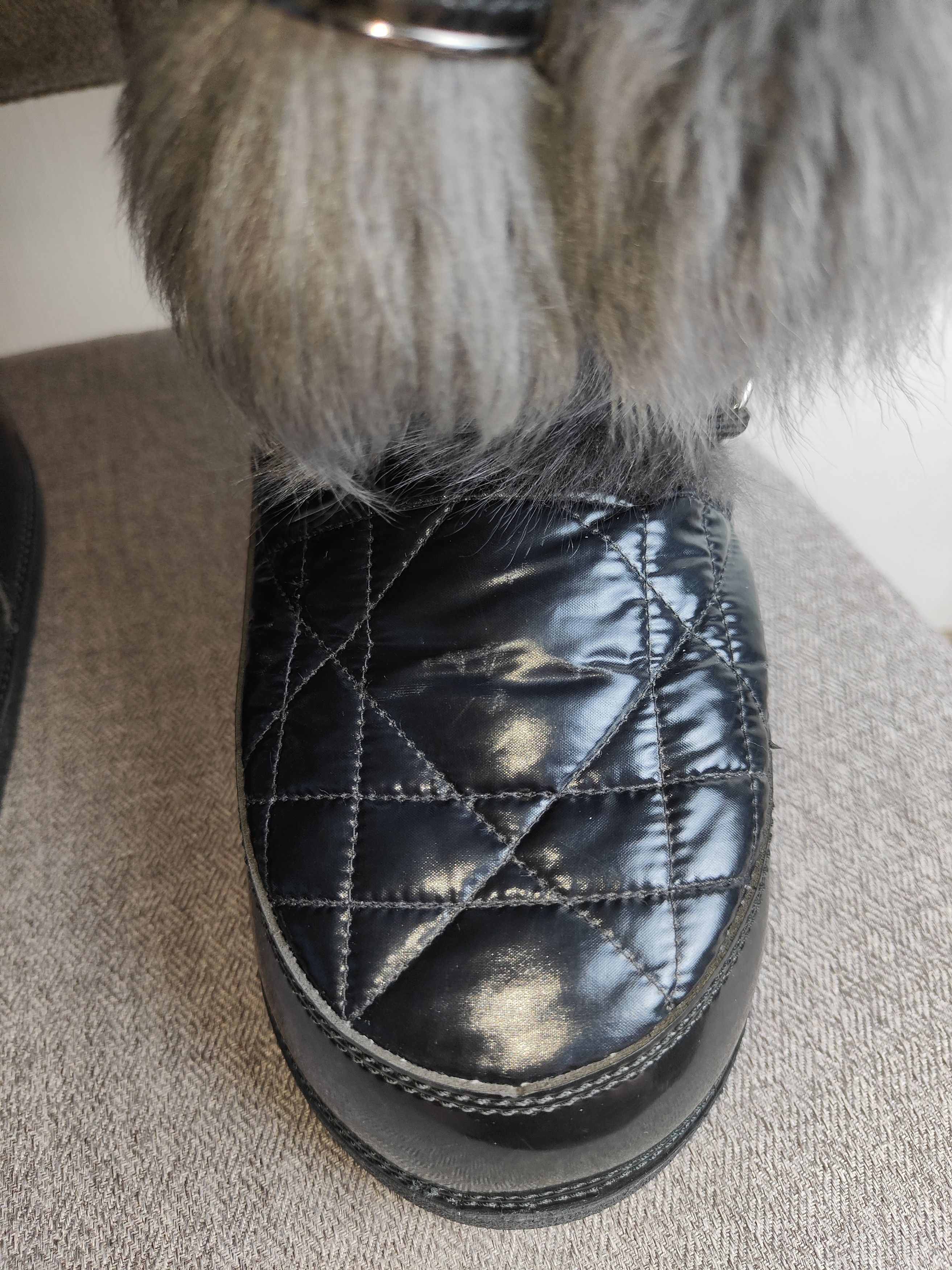 Dior Y2K Dior by John Galliano Massive Fur Quilted Snow Boots Size US 11 / IT 41 - 13 Thumbnail