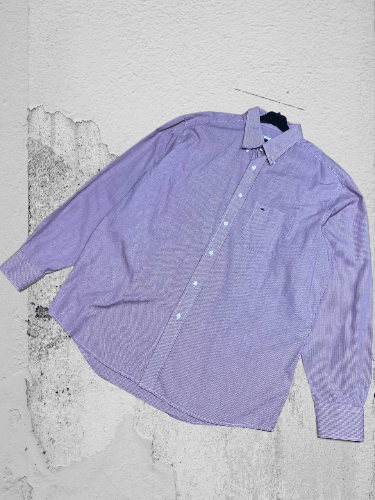 Lacoste × Vintage Vintage Lacoste Striped Button Up Long Sleeve Shirt Size US XXL / EU 58 / 5 - 1 Thumbnail