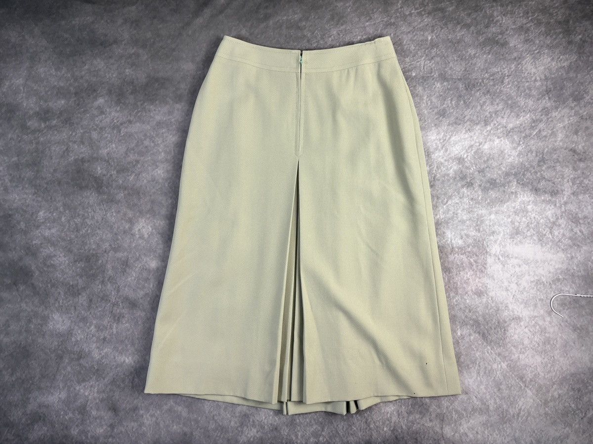 Celine × Vintage 1970s Celine Skirt Vintage Wool Maxi Pistachio Horsebit Gold Size 28" / US 6 / IT 42 - 20 Thumbnail