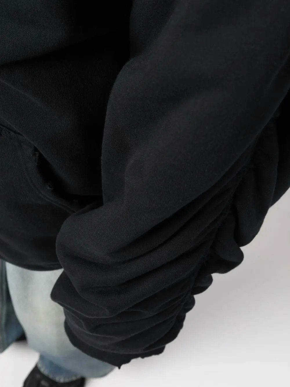 Balenciaga o1mt1gz1224 Oversized Bomber Hoodie in Black Size XXS / US 00 / IT 34 - 5 Thumbnail