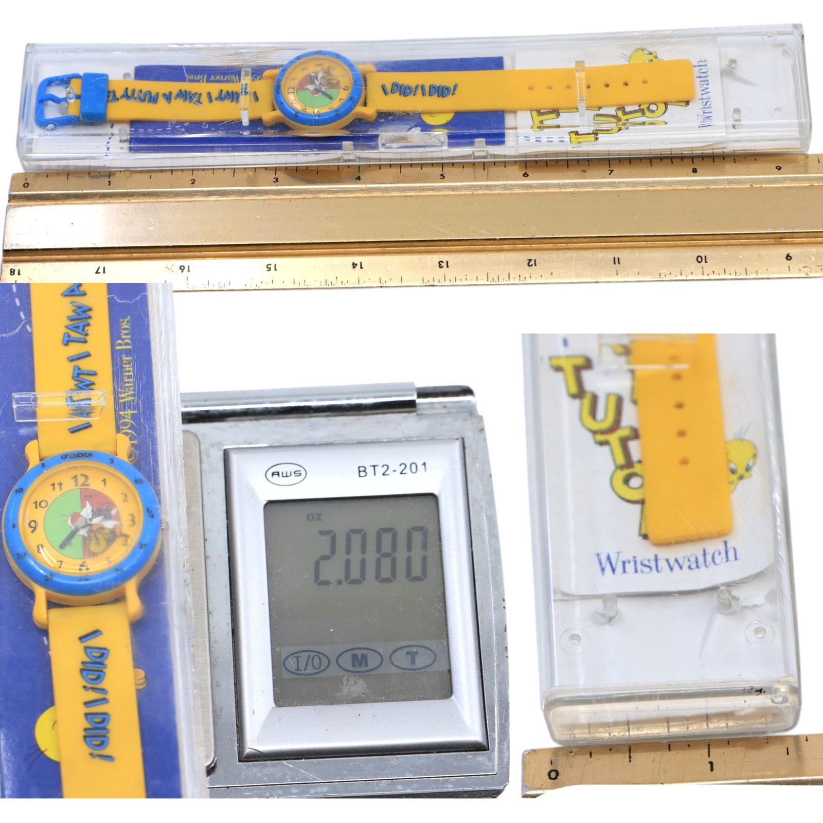 Warner Bros Warner Bros Time Tutor 1994 Fossil Watch Tweety & Sylvester Size ONE SIZE - 11 Thumbnail