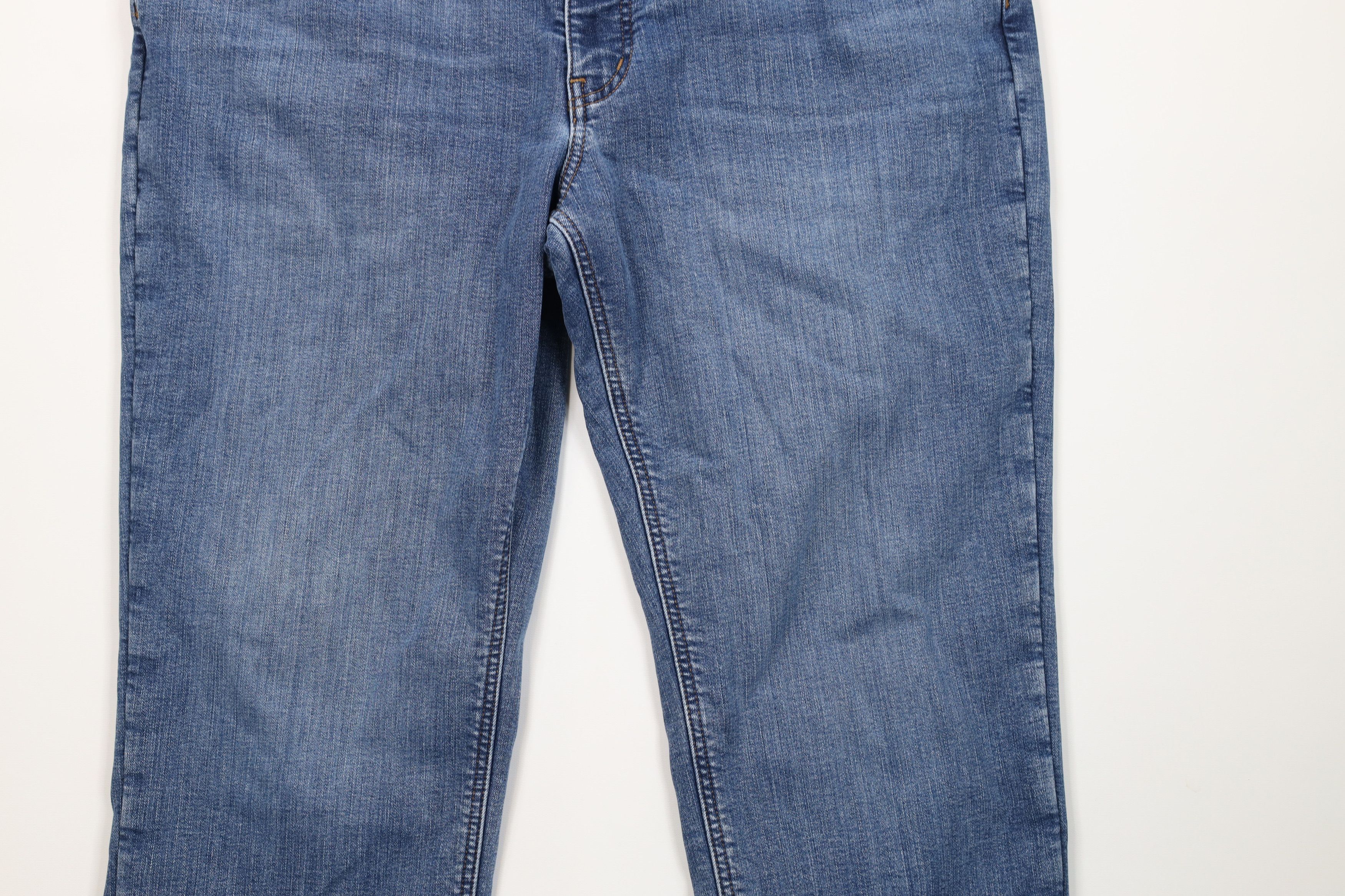 L.L. Bean Vintage LL Bean Fleece Lined Wide Leg Stretch Denim Jeans Size US 40 / EU 56 - 4 Thumbnail