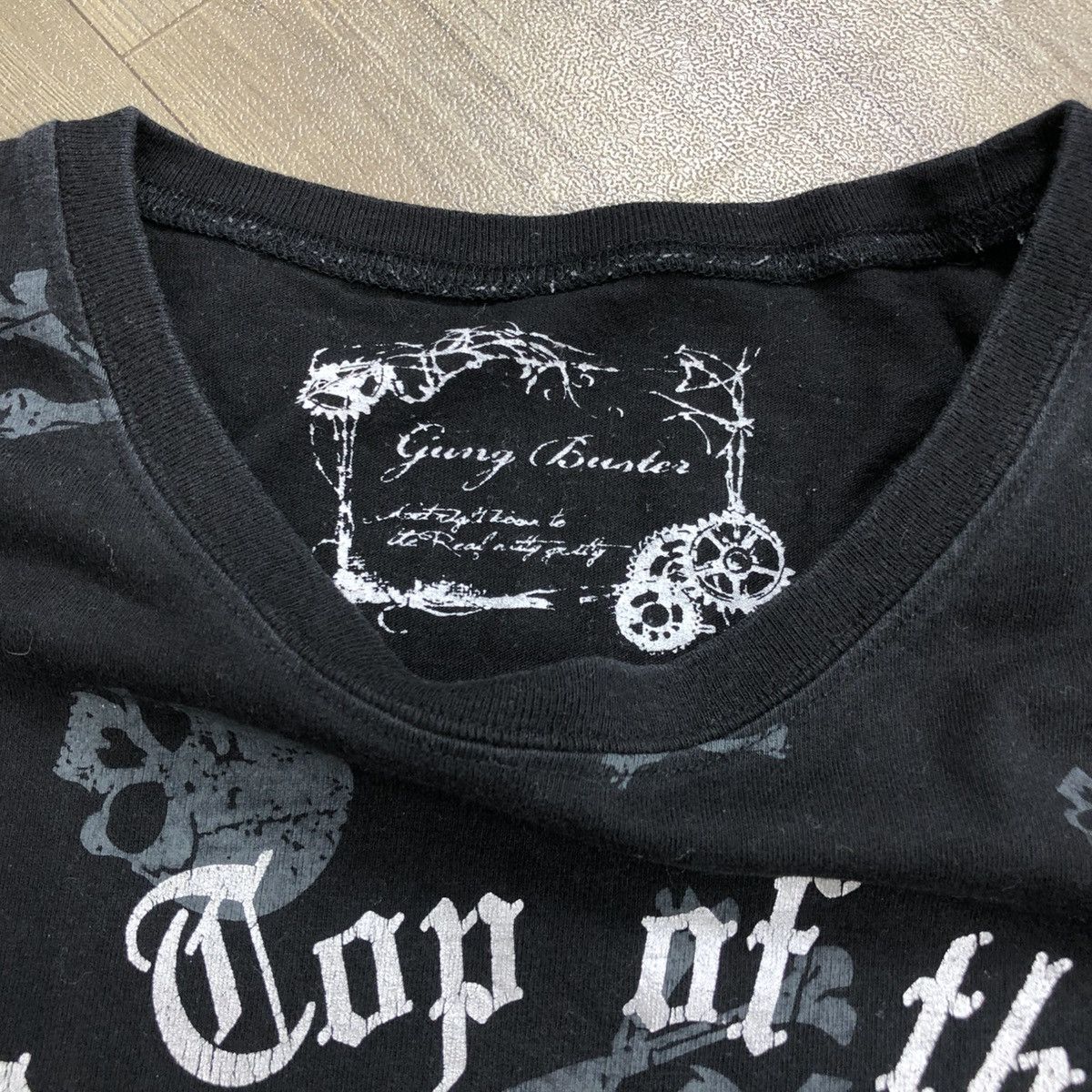 If Six Was Nine × Japanese Brand 2000s Gang Baster Poem Skull Grunge Lgb Striped LongSleeve Size US L / EU 52-54 / 3 - 6 Thumbnail