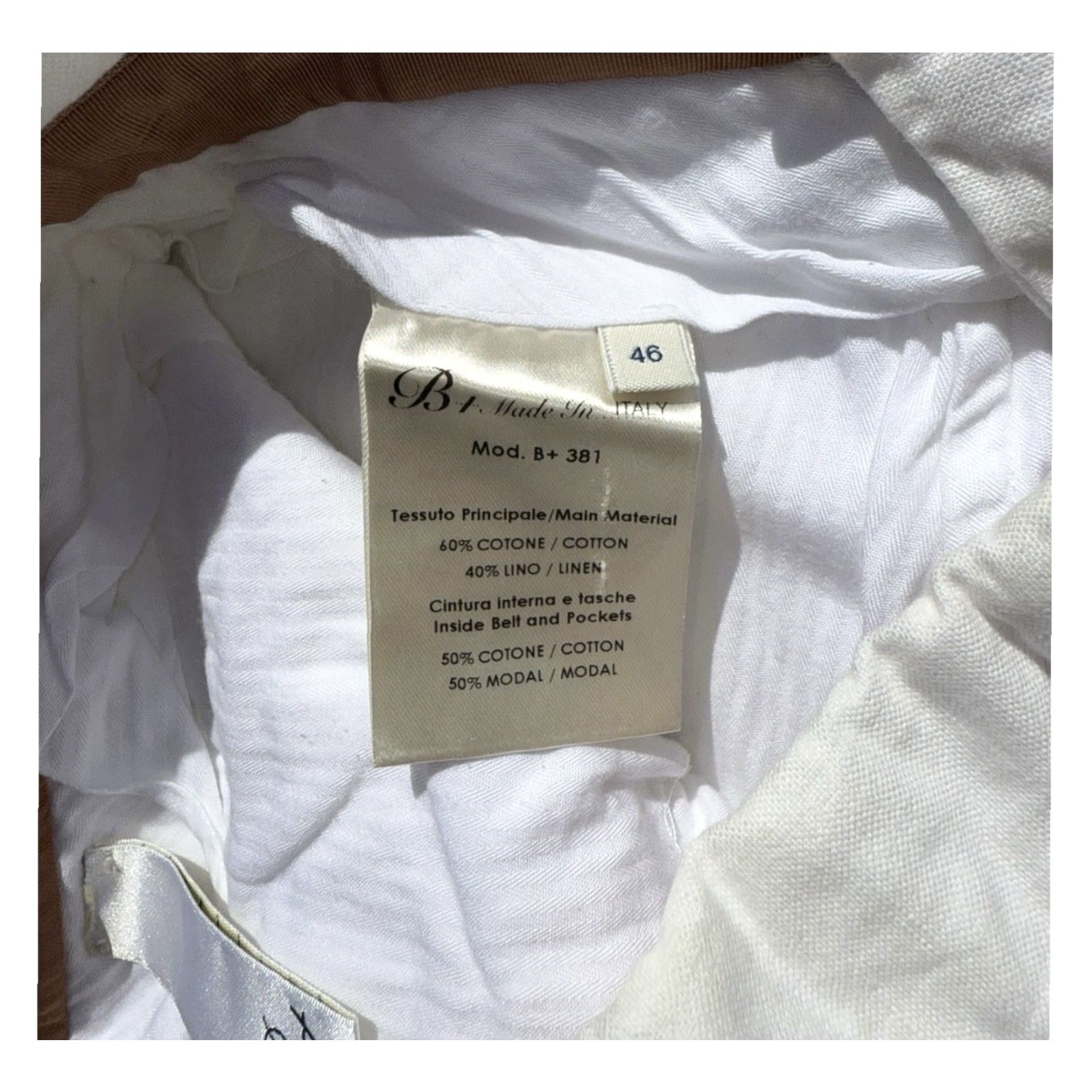 Vintage B+ Mens Pleated White Shorts Chino Made In Italy Size 46 Size US 30 / EU 46 - 7 Thumbnail