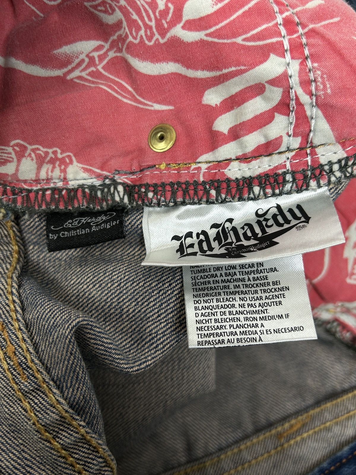 Christian Audigier Vintage Ed Hardy By Audigier Skull Pocket Y2K Denim Jeans 38 Size US 38 / EU 54 - 10 Thumbnail