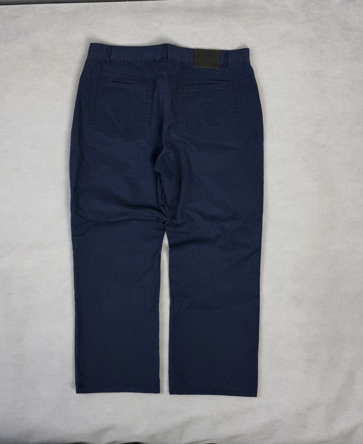 Yves Saint Laurent Yves Saint Laurent Big Logo YSL Pants 100% Cotton Size US 36 / EU 52 - 1 Thumbnail