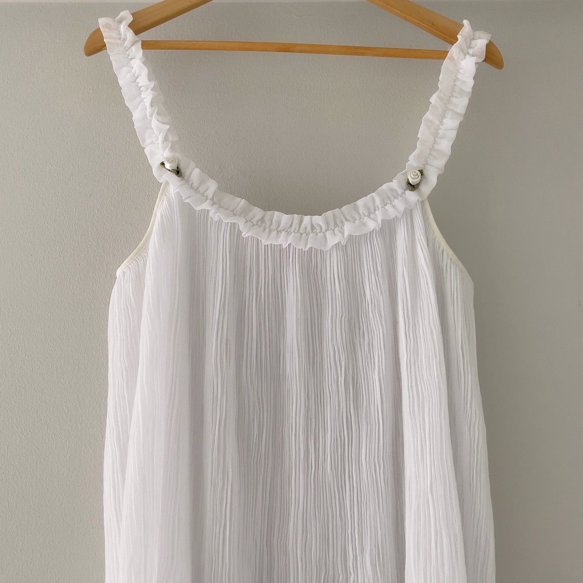 Victoria's Secret Victoria’s Secret White Chiffon Mini Slip Dress (L–XL) Size XL / US 12-14 / IT 48-50 - 13 Thumbnail
