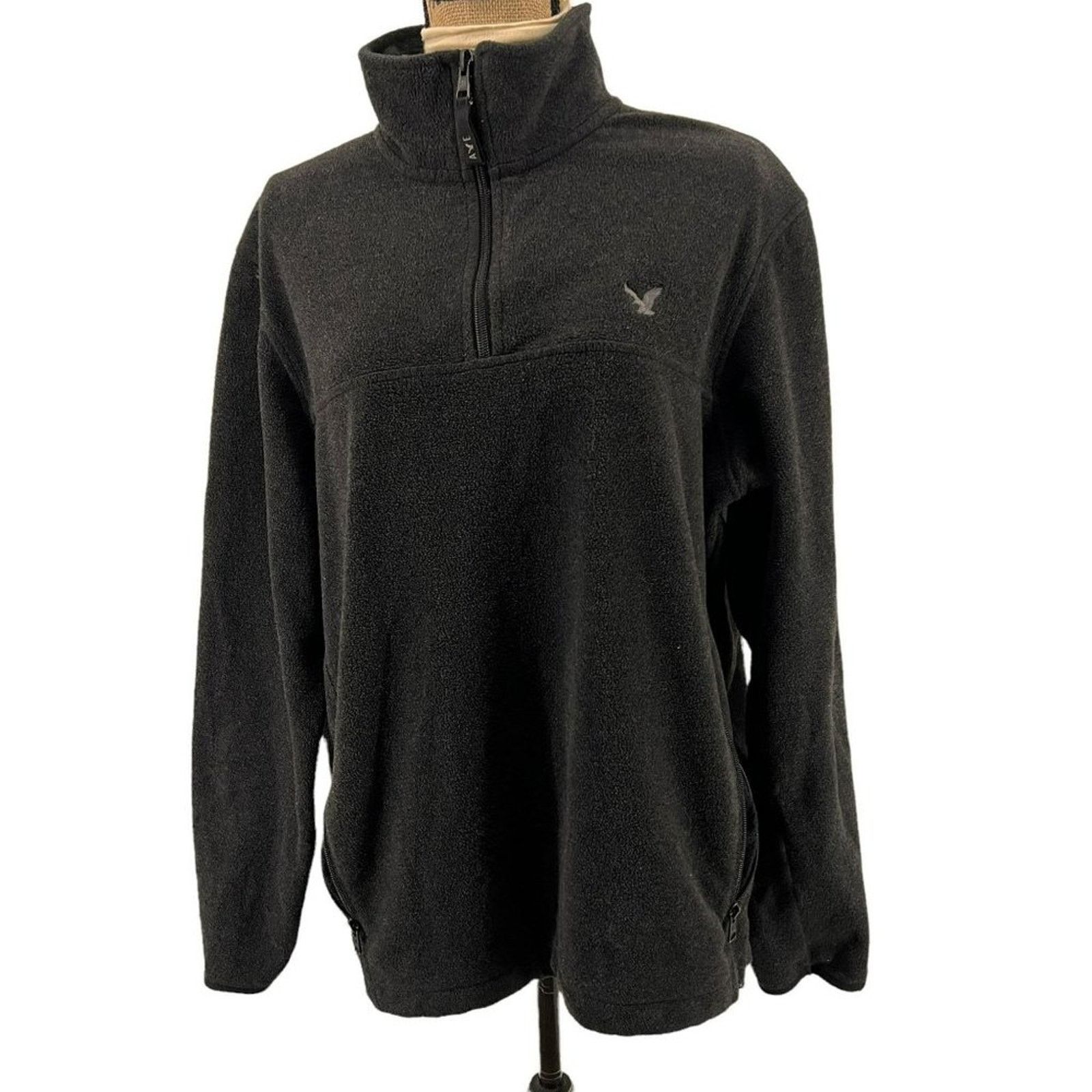 American Eagle Outfitters American Eagle Fleece Pullover 1/4 Zip Charcoal Grey XL Size US XL / EU 56 / 4 - 11 Thumbnail