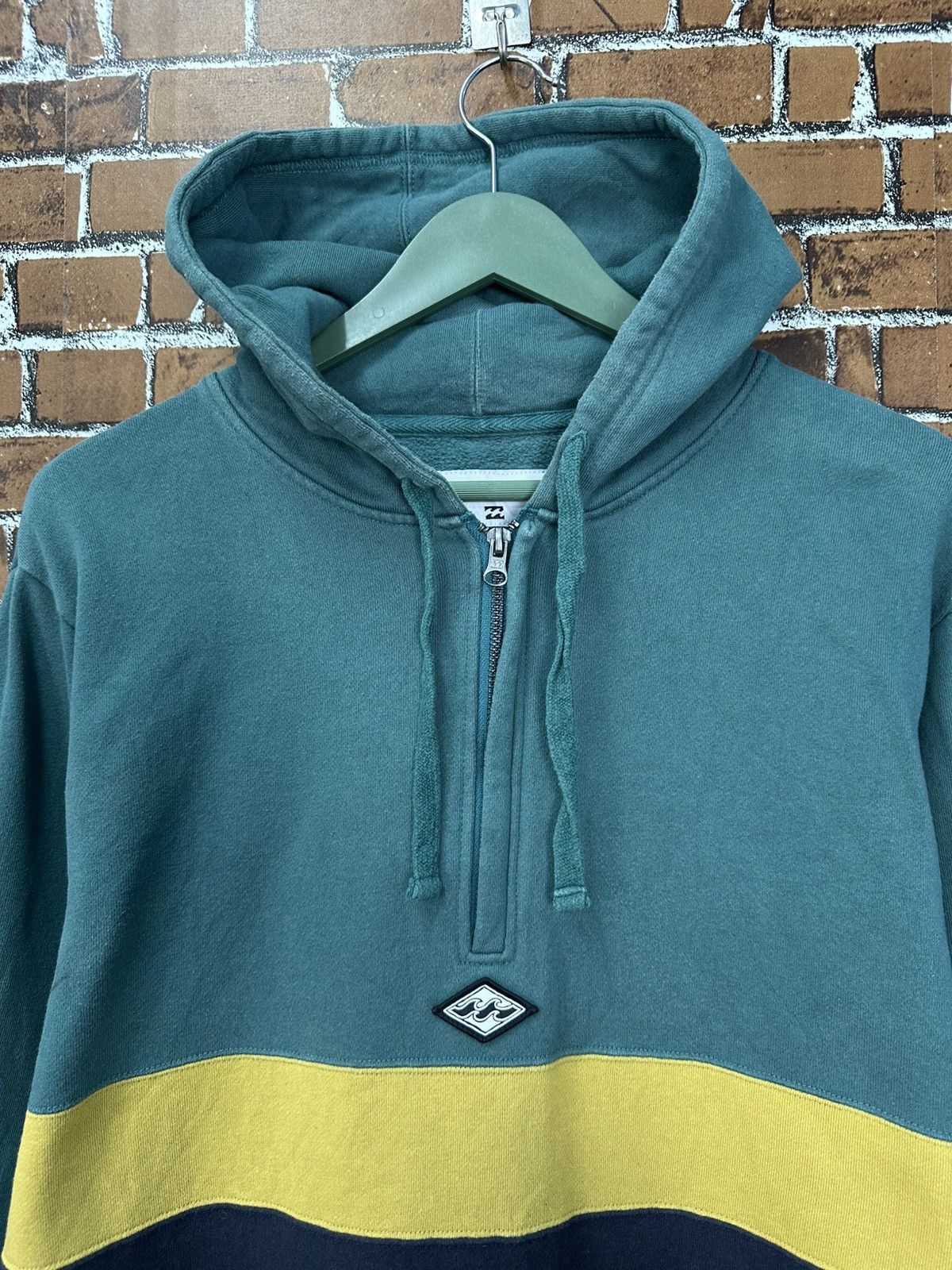 Billabong Y2k Billabong Half Zipper Color Block Hoodie Z423 Size US M / EU 48-50 / 2 - 3 Thumbnail