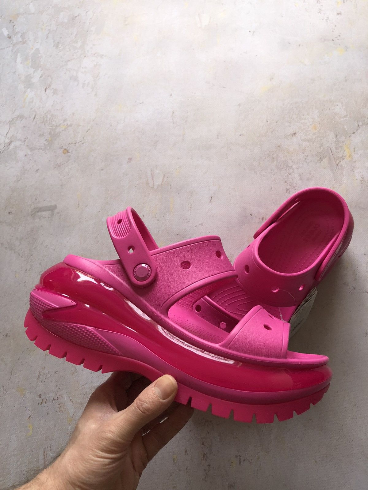 Crocs Avant garde Crocs Crush Sandal barbie pink | Grailed