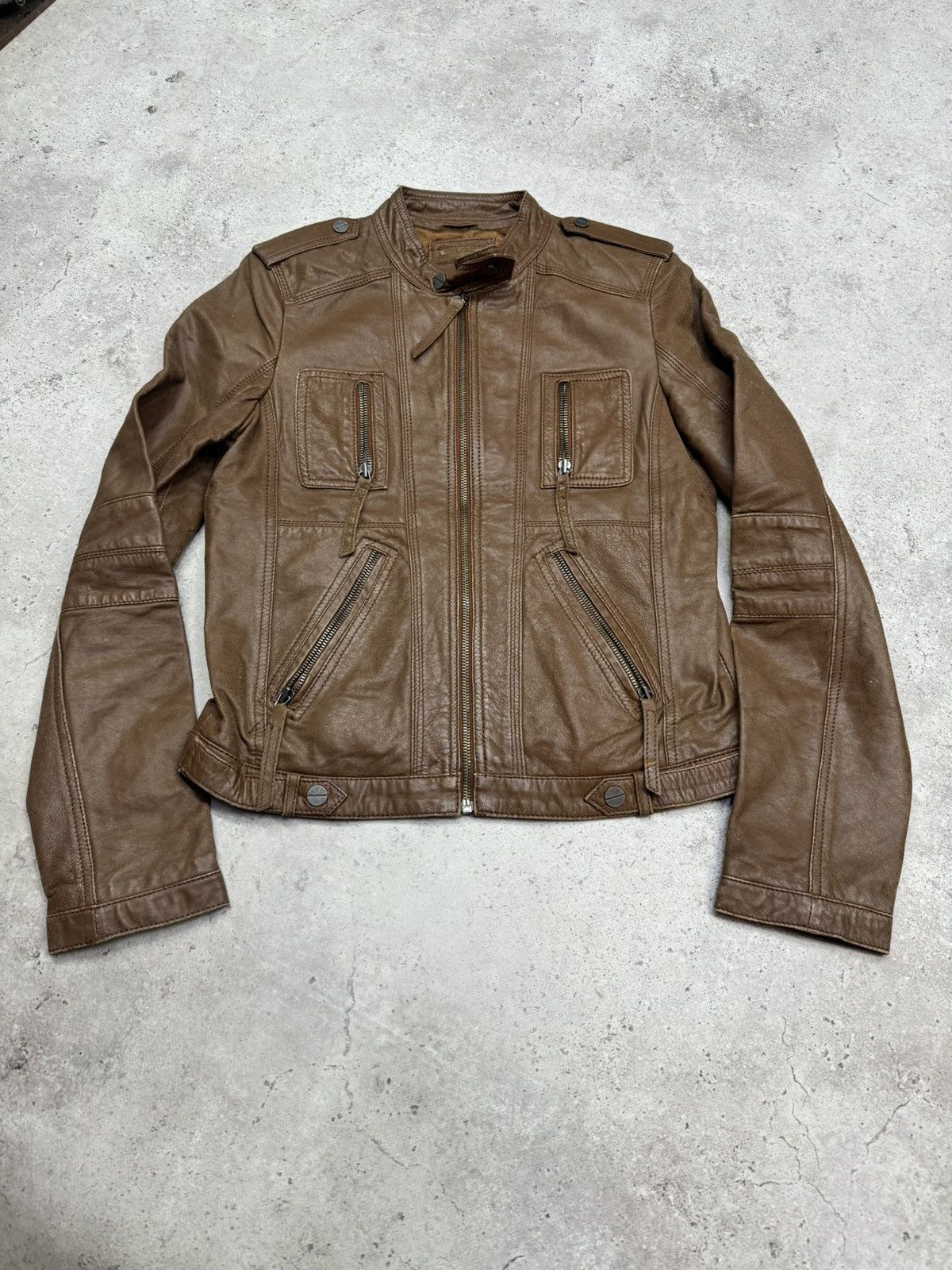 Tornado Mart Vintage 00s Multi-pocket Real Leather Jacket Size US M / EU 48-50 / 2 - 2 Thumbnail