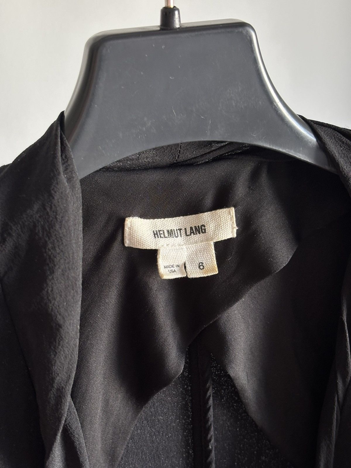 Helmut Lang Helmut Lang Black Blazer Single-Button Jacket 100% Silk Size M / US 6-8 / IT 42-44 - 7 Thumbnail
