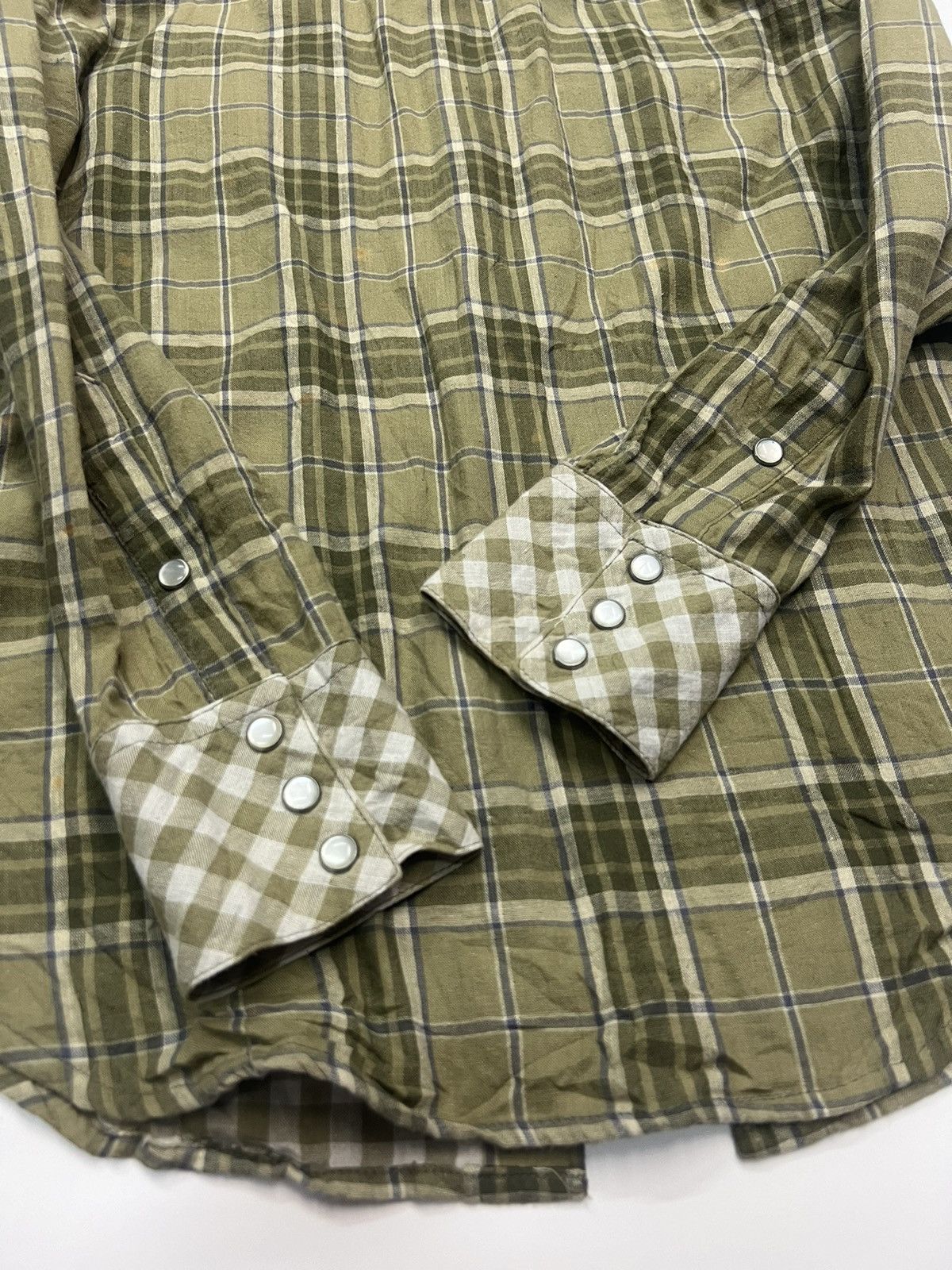 Japanese Brand WORKS GARAGE PEARL SNAP BUTTON SHIRT FLANNEL Size US M / EU 48-50 / 2 - 7 Thumbnail