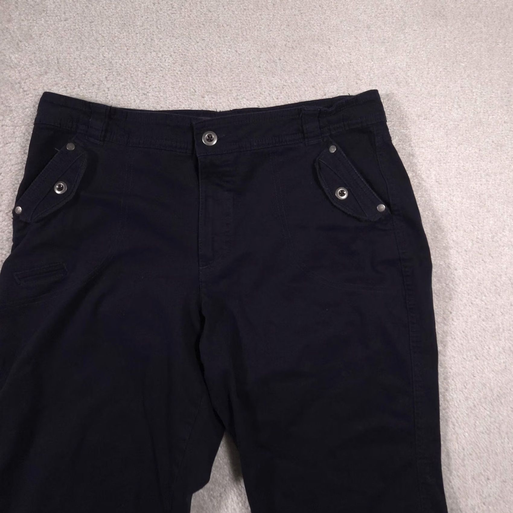 Gloria Vanderbilt Gloria Vanderbilt Capri Pants Womens 10 Blue Twill Stretch Zip Fly Casual Size 32" / US 10 / IT 46 - 2 Thumbnail