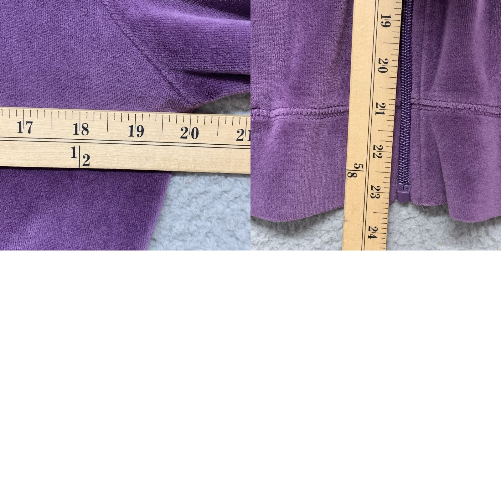Vintage Danskin Now Women’s Jacket Full Zip Hooded Purple 2-Pockets Size Large-Adult Regular Fleece Polyester Size S / US 4 / IT 40 - 9 Thumbnail