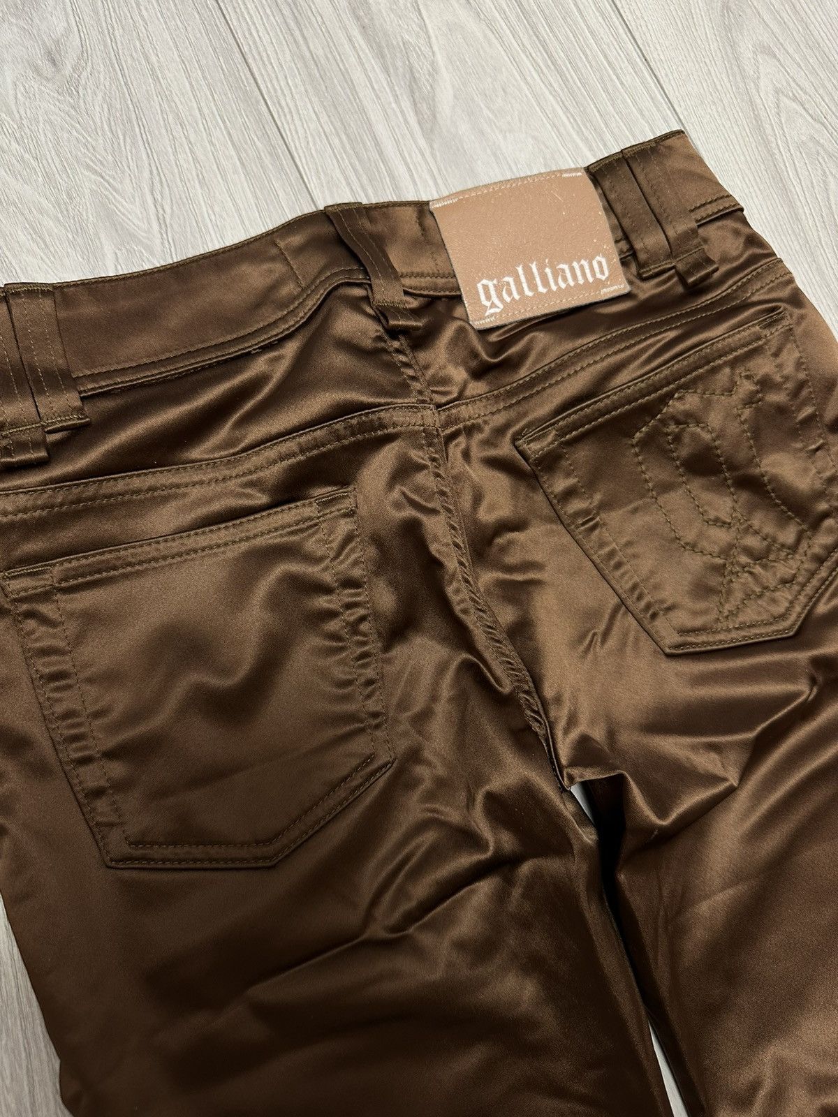 Designer × John Galliano John Galliano Vintage Women's Satin Trousers Pants Size 28" / US 6 / IT 42 - 9 Thumbnail