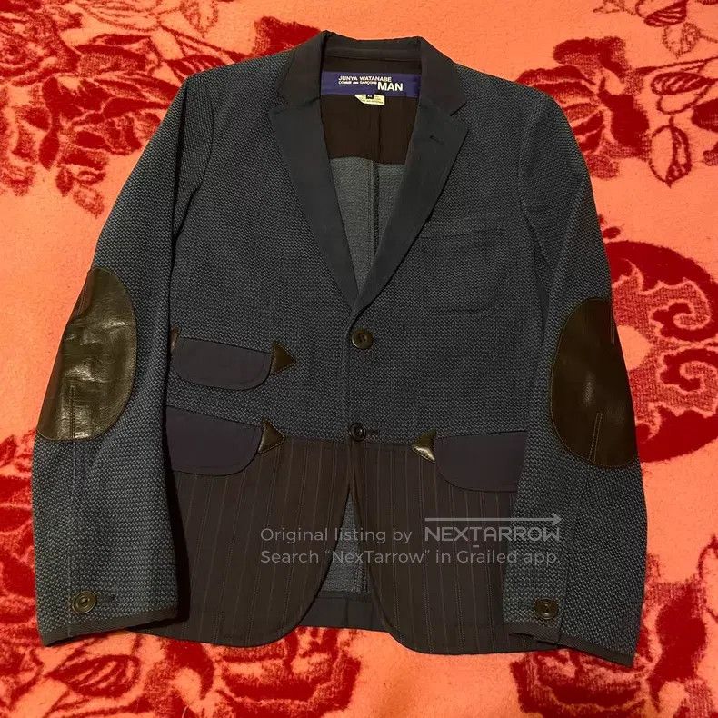 Junya Watanabe JUNYA WATANABE Ancient Indigo Dyed Patchwork Blazer Size US XS / EU 42 / 0 - 1 Thumbnail