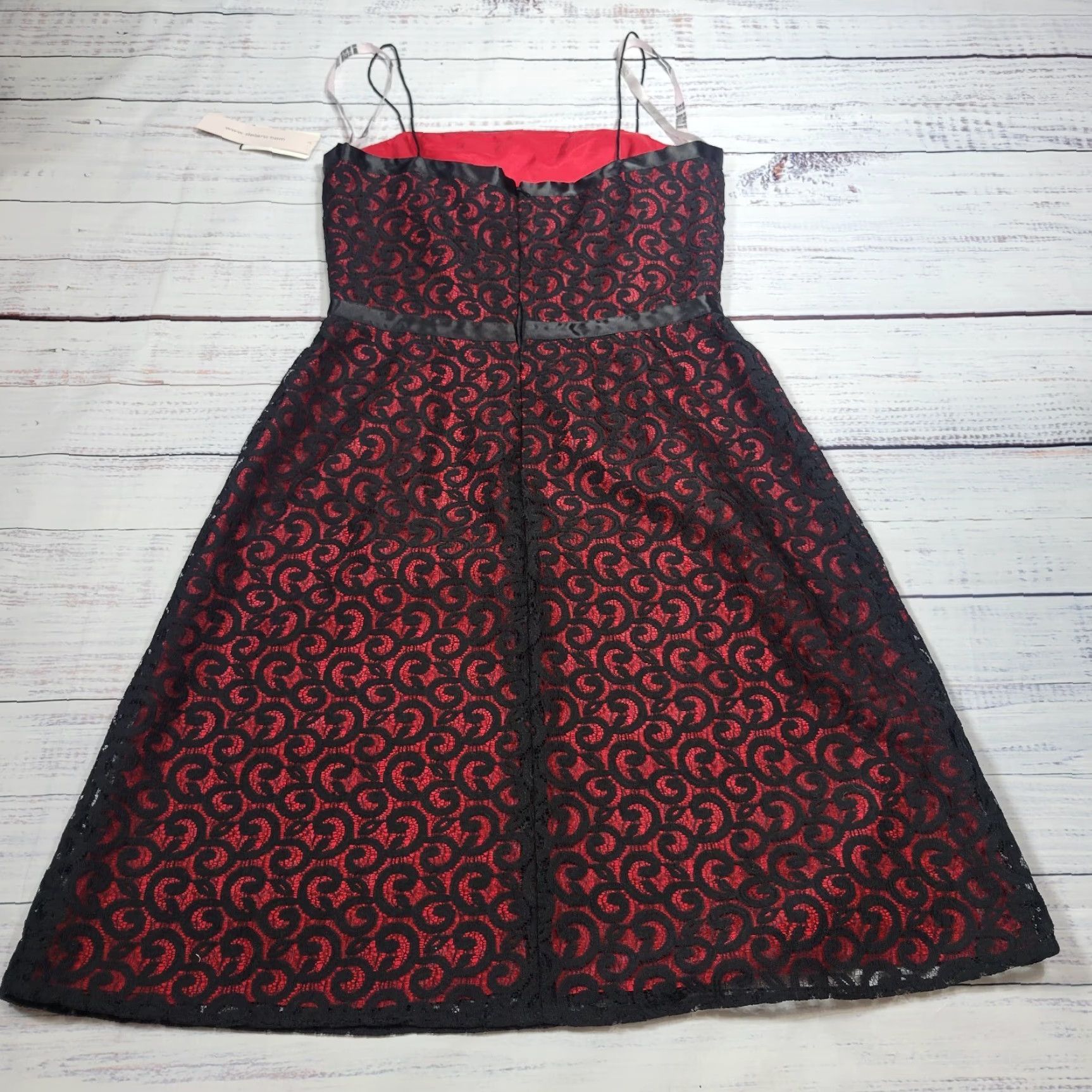 Vintage VINTAGE DE LARU by sheila yen Dress Mini Lace Red Black NWT Sz 11/12 Party/Cocktail Womens Size L / US 10 / IT 46 - 3 Thumbnail