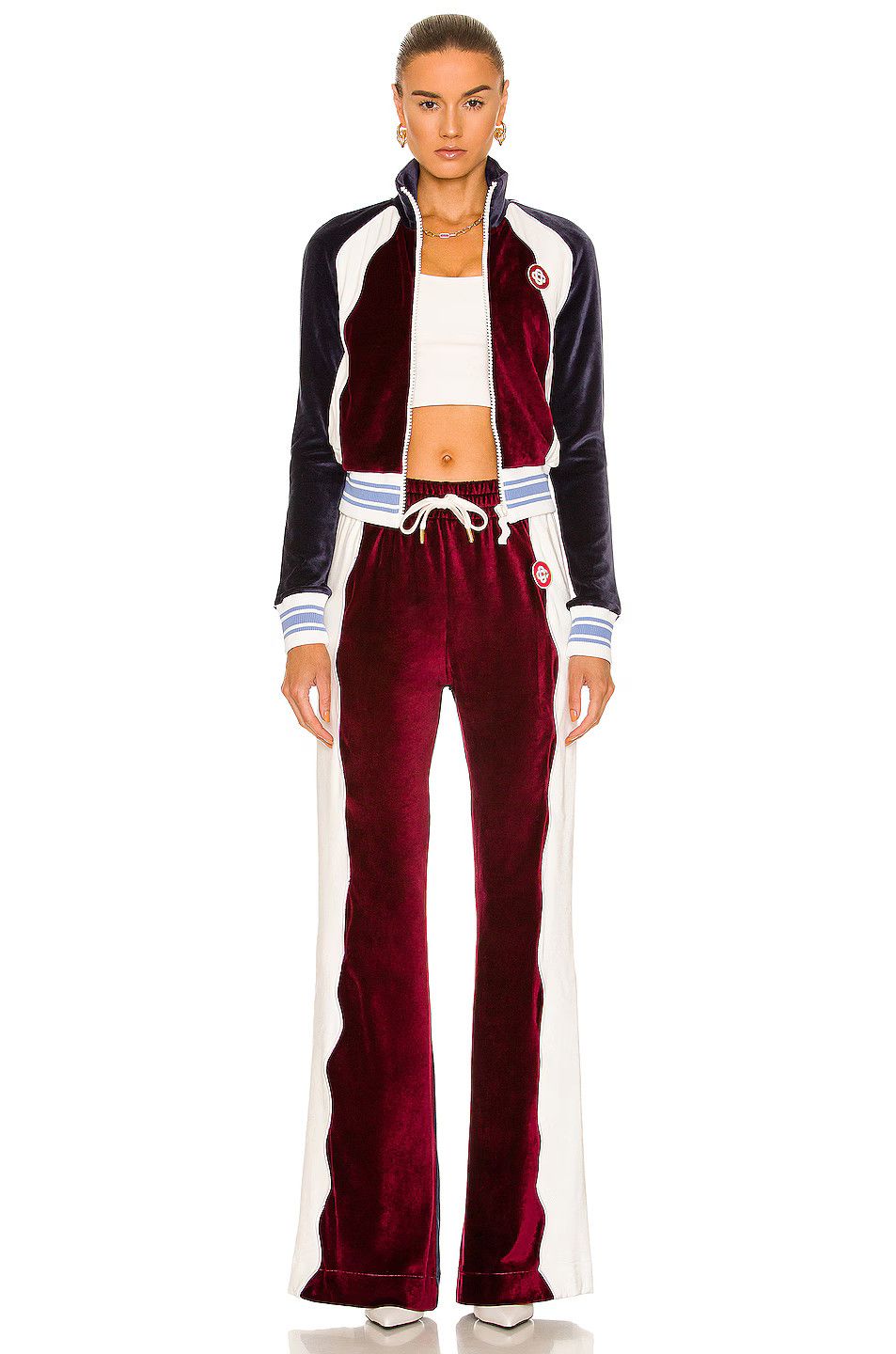 Casablanca o1mle1224 Panelled Track Pant in Burgundy Size 24" / US 00 / IT 34 - 4 Thumbnail
