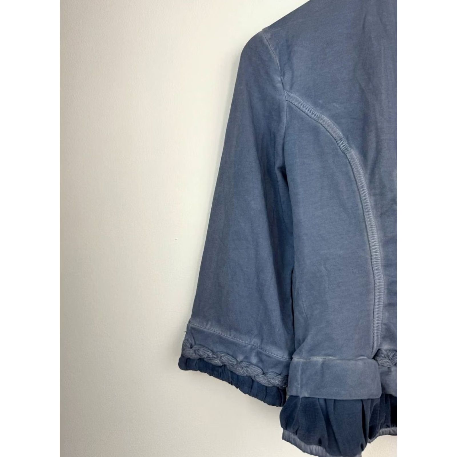 Vintage Elisa Cavaletti Blazer Jacket Women M Blue Silk Blend Mid-Length Solid Button Jacket Regular Fit Size M / US 6-8 / IT 42-44 - 6 Thumbnail