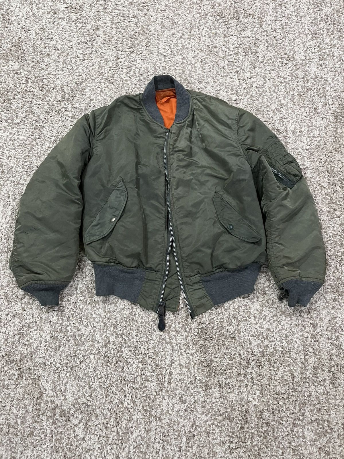 Alpha Industries 🔥 VINTAGE REVERSIBLE ALPHA INDUSTRIES MA-1 BOMBER JACKET Size US M / EU 48-50 / 2 - 1 Thumbnail