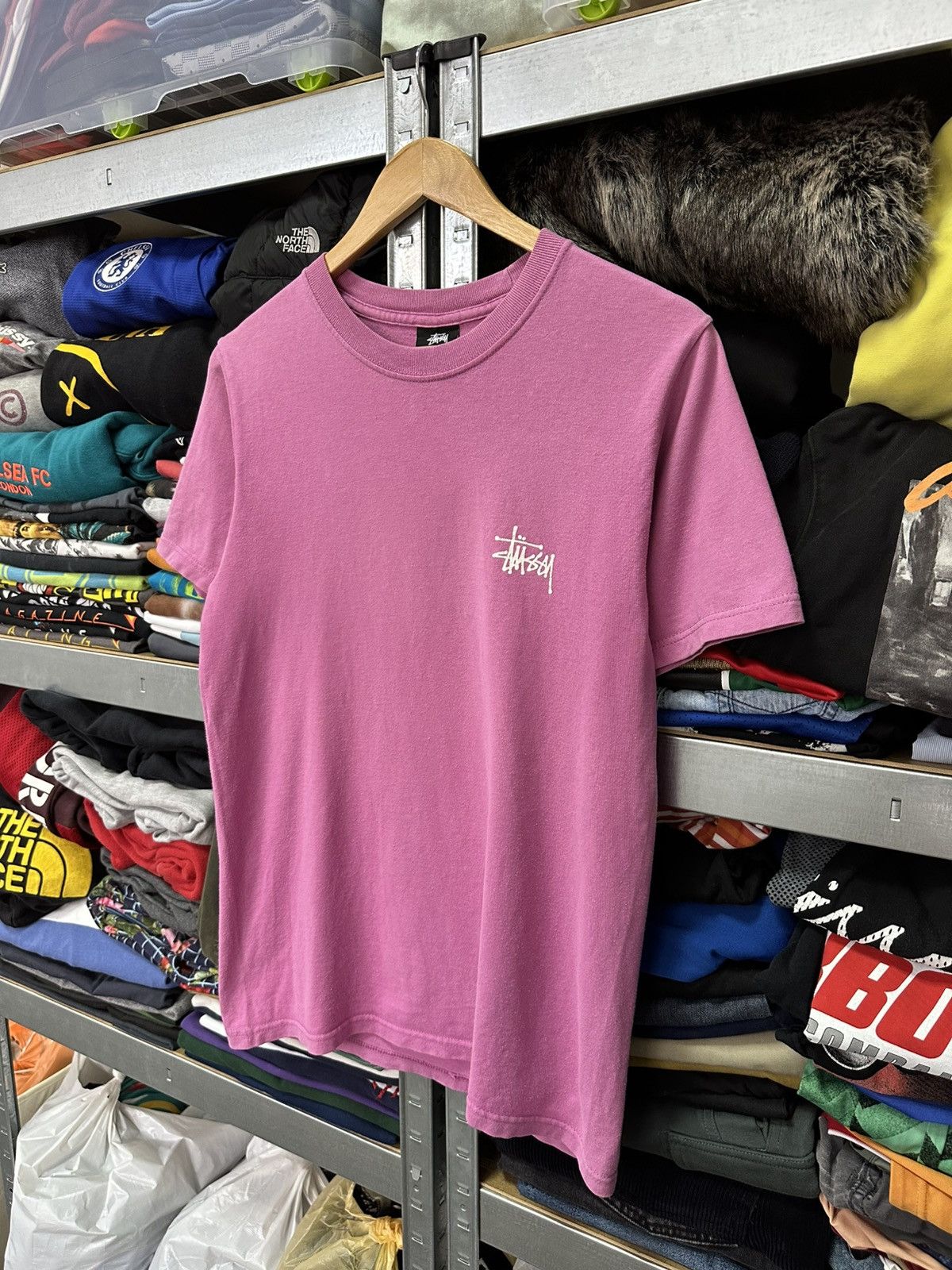 Stussy Vintage Stussy T Shirt Tee Pink Big Logo Baggy Y2K Retro Size US S / EU 44-46 / 1 - 3 Thumbnail