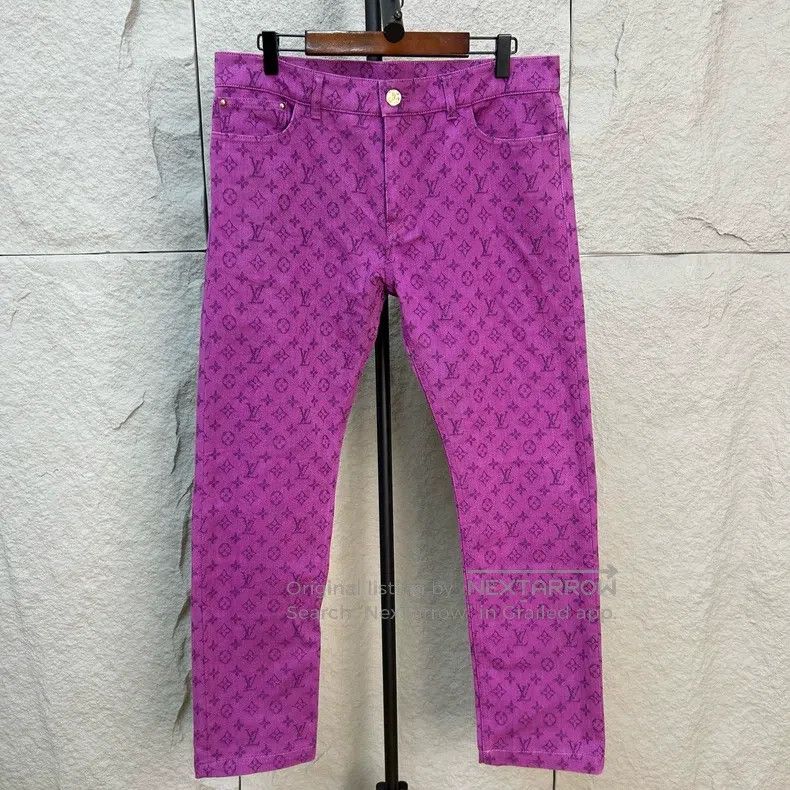 Louis Vuitton Louis Vuitton Purple Full Print Print Jeans Size US 32 / EU 48 - 1 Thumbnail