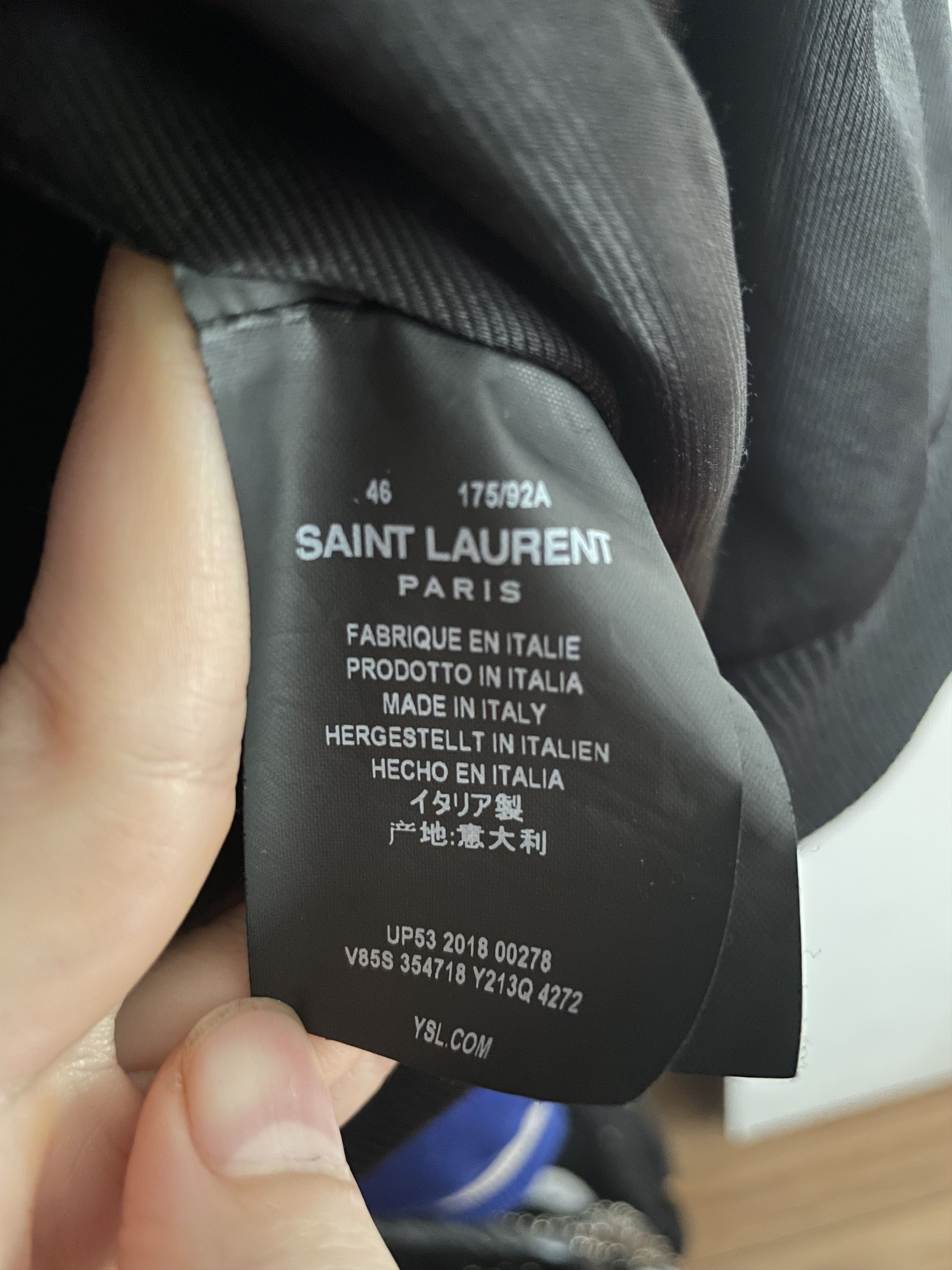 Hedi Slimane × Saint Laurent Paris Saint Laurent Teal Teddy size Small (46) Size US S / EU 44-46 / 1 - 17 Thumbnail