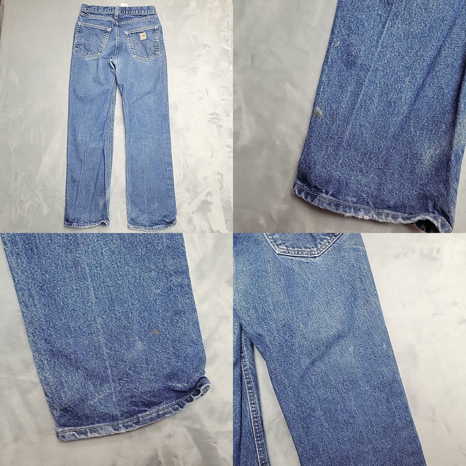 Carhartt VINTAGE Carhartt Jeans Mens 31x32 Faded Denim FR Fire Flame Resistant Work Pants FRB004 Size US 31 - 8 Thumbnail