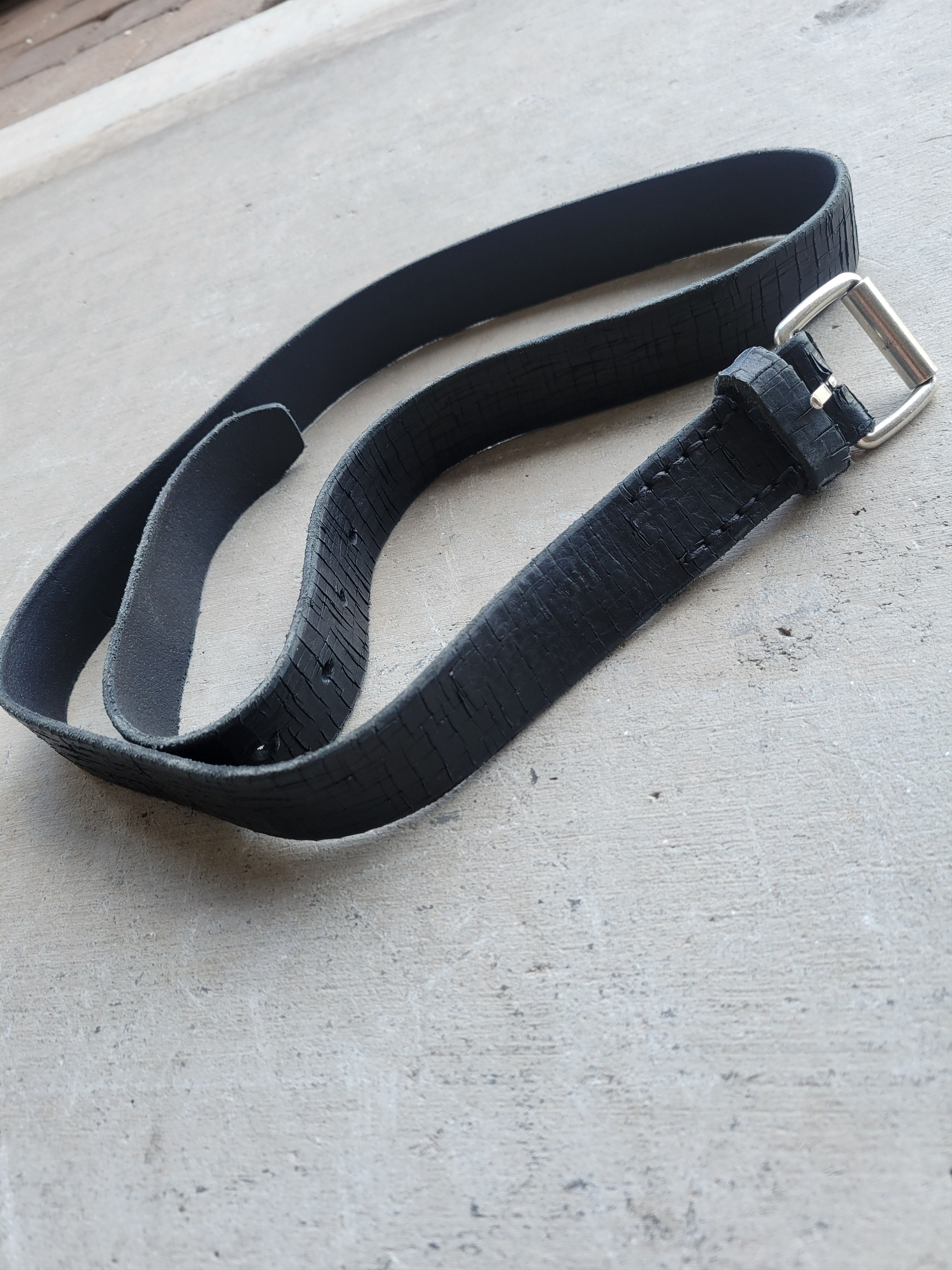 小物 Our Legacy 3CM BELT Laser Crack Leather Our Legacy - 3 cm Belt Laser Crack Cognac Leather