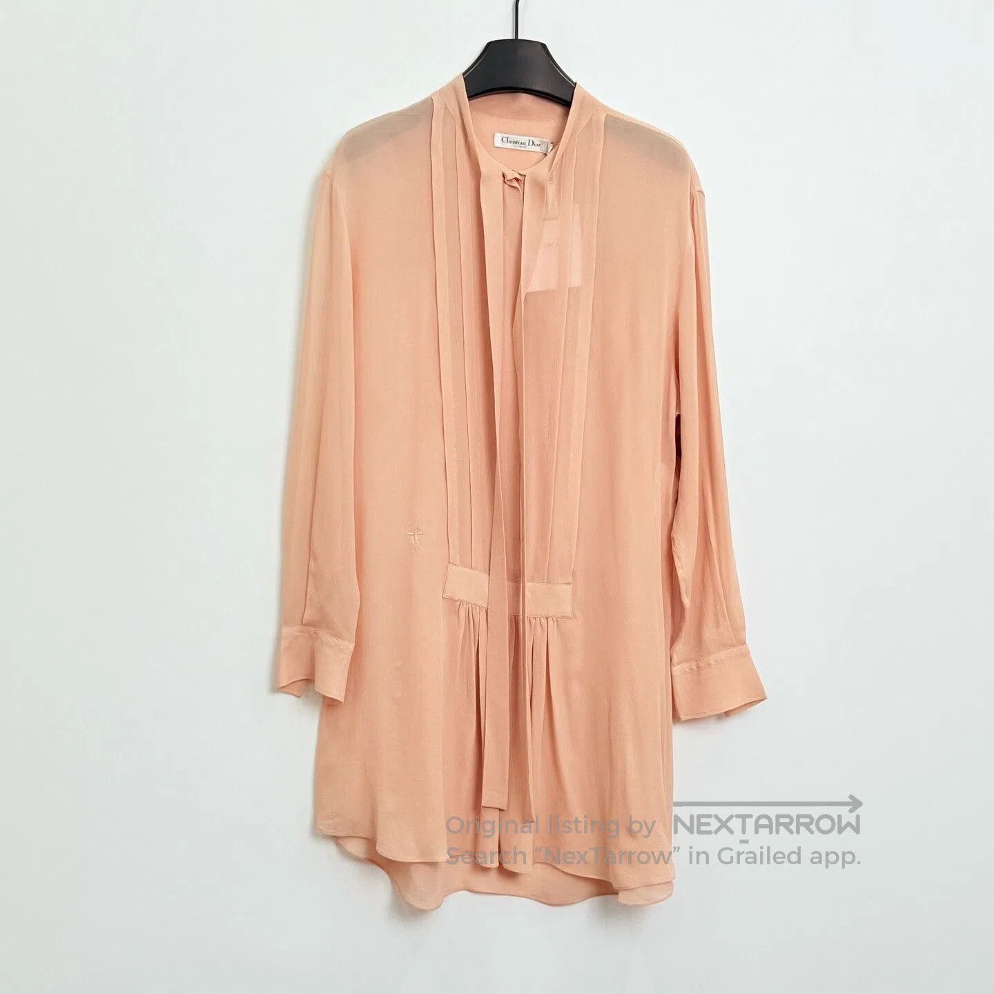 Dior Dior Silk Ribbon Long Shirt. Size XS / US 0-2 / IT 36-38 - 1 Thumbnail