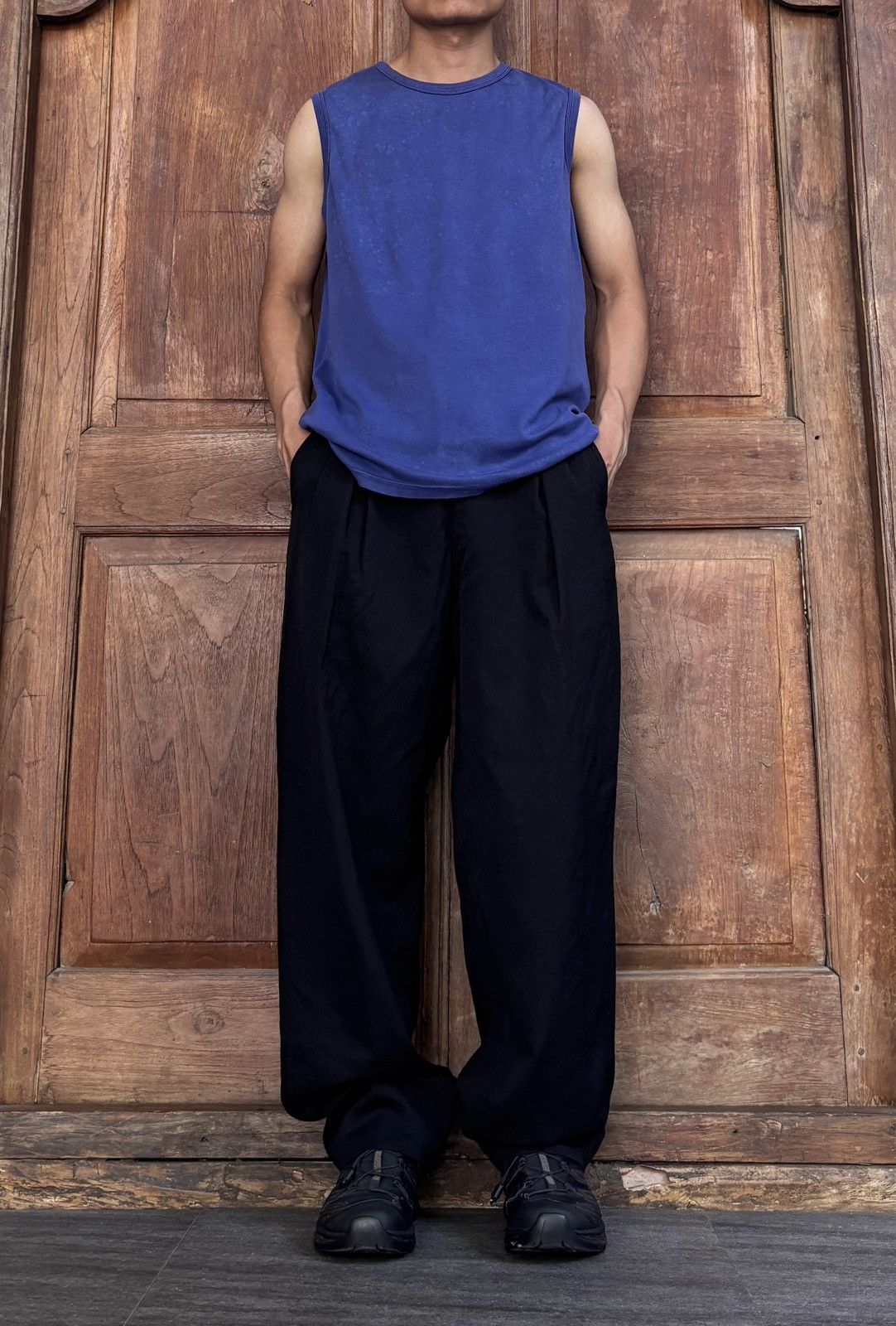 Comme des Garcons Homme FREE TAX! CDGH 90s Baggy Wideleg Wool Trousers Size US 30 / EU 46 - 1 Thumbnail