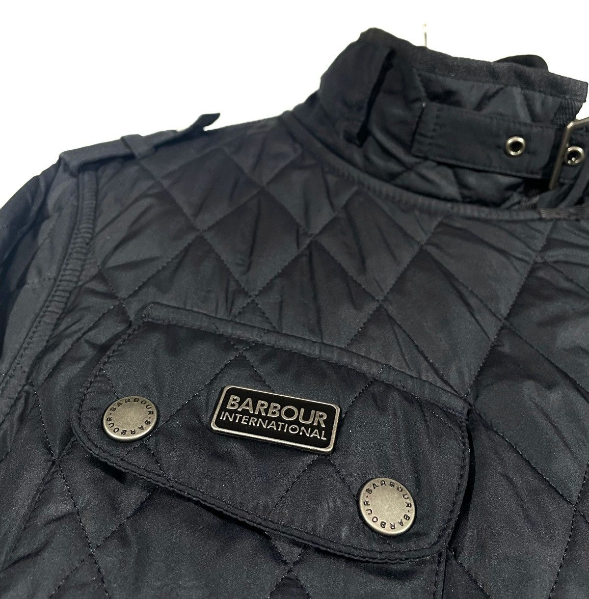 Barbour Barbour Women Spring Matlock Blue Belt Quilted Jacket Size L Size L / US 10 / IT 46 - 5 Thumbnail